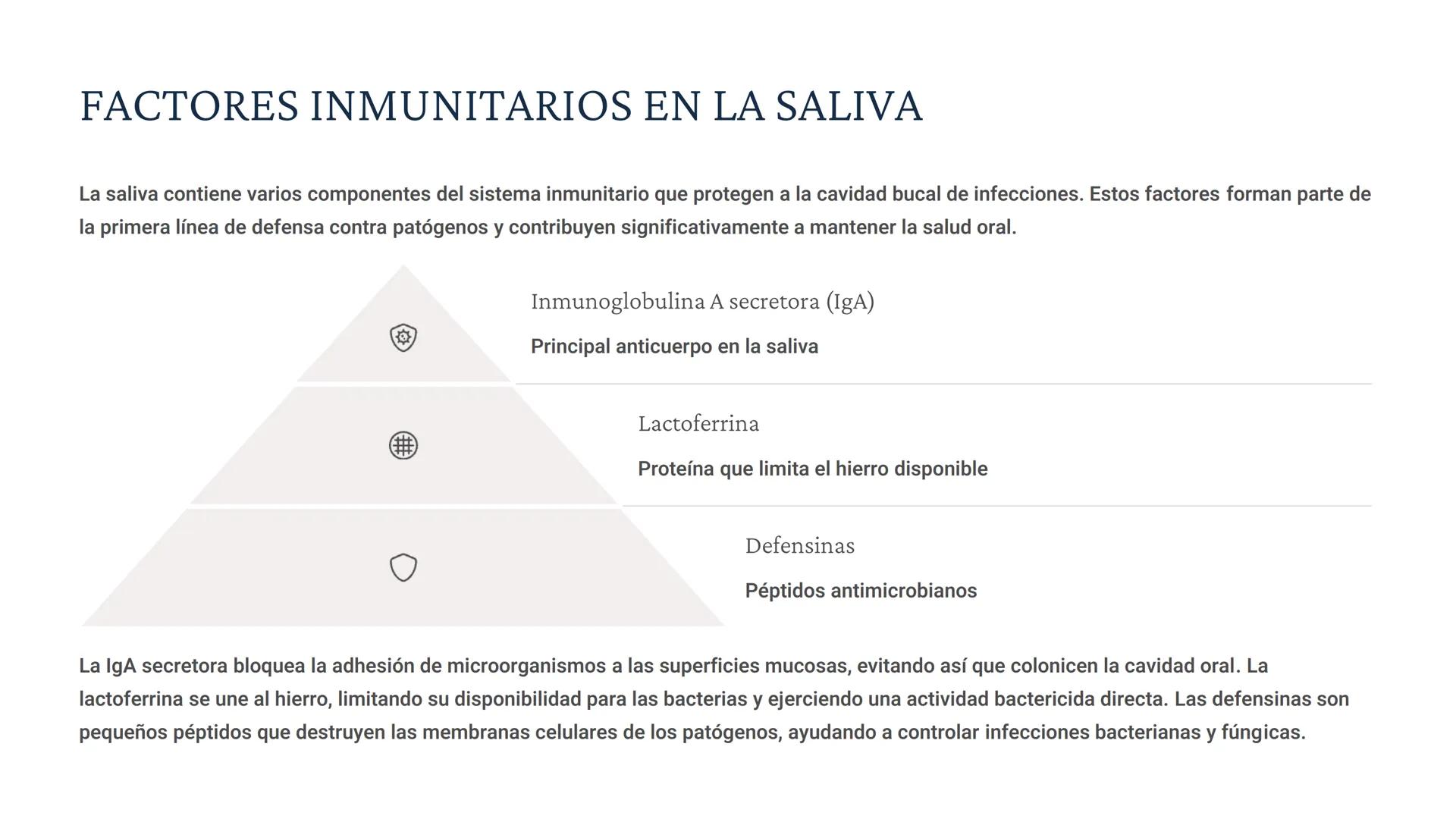 # BIOQUÍMICA EN LA SALIVA
La saliva es un fluido biológico esencial en la cavidad bucal, con múltiples
funciones que incluyen la protección