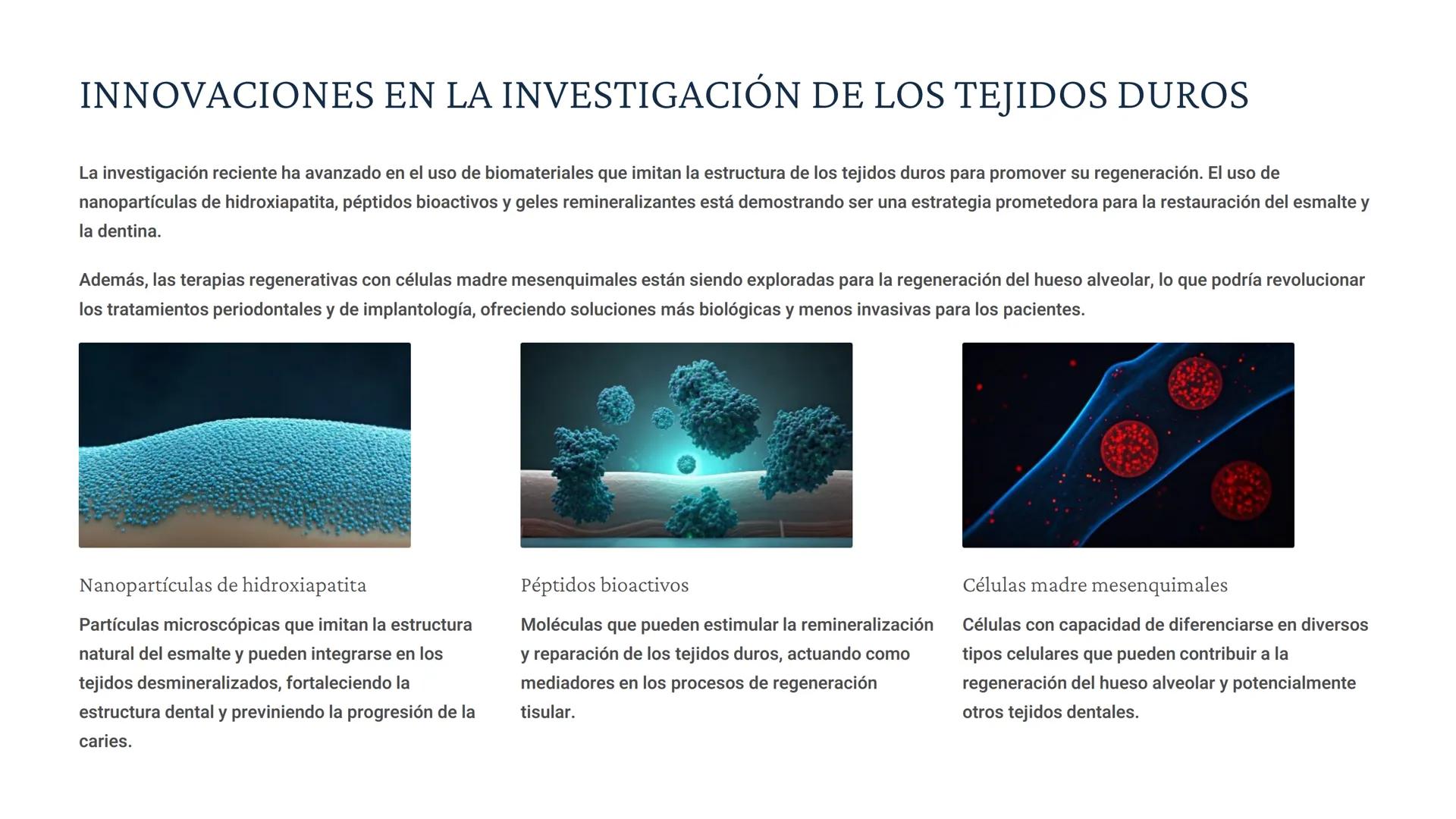 # BIOQUÍMICA EN LOS TEJIDOS
DUROS
Los tejidos duros de la cavidad bucal son estructuras fundamentales para
la protección y funcionalidad de