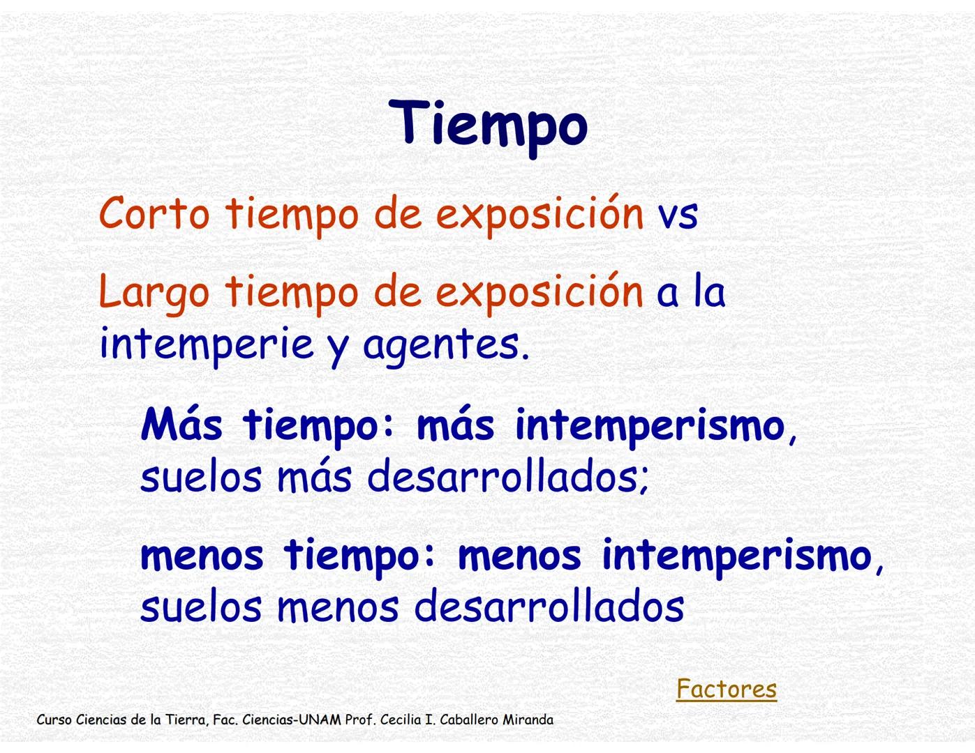 Suelos
Curso Ciencias de la Tierra, Fac. Ciencias-UNAM
Prof. Cecilia I. Caballero Miranda # Estudio del suelo
CIENCIAS dedicadas al estudi