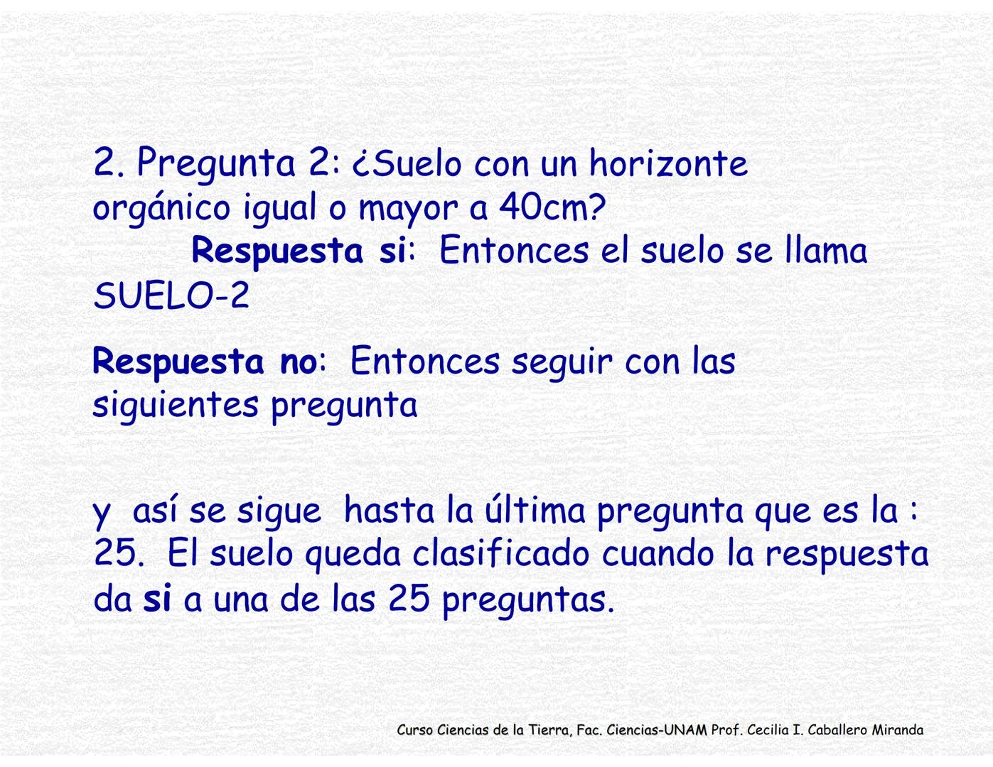 Suelos
Curso Ciencias de la Tierra, Fac. Ciencias-UNAM
Prof. Cecilia I. Caballero Miranda # Estudio del suelo
CIENCIAS dedicadas al estudi