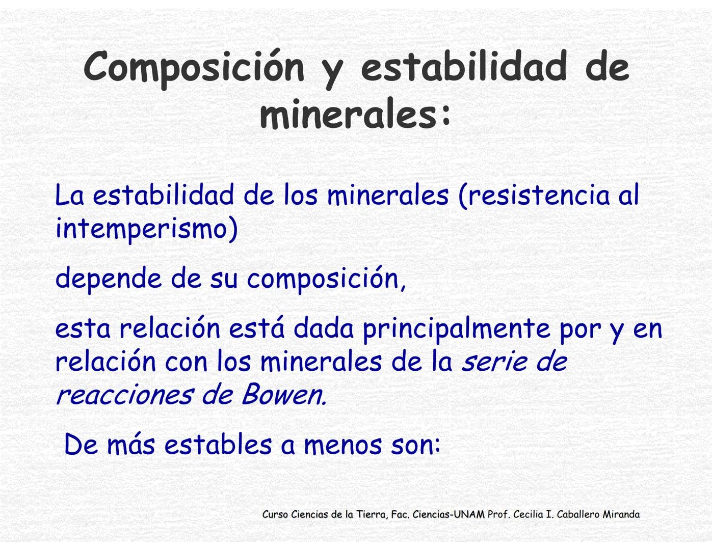 Suelos
Curso Ciencias de la Tierra, Fac. Ciencias-UNAM
Prof. Cecilia I. Caballero Miranda # Estudio del suelo
CIENCIAS dedicadas al estudi