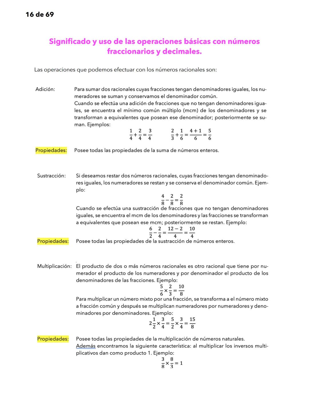 1 de 69
Matemáticas
Significado y uso de los números.
Significado y uso de las operaciones básicas con números enteros.
Las matemáticas util