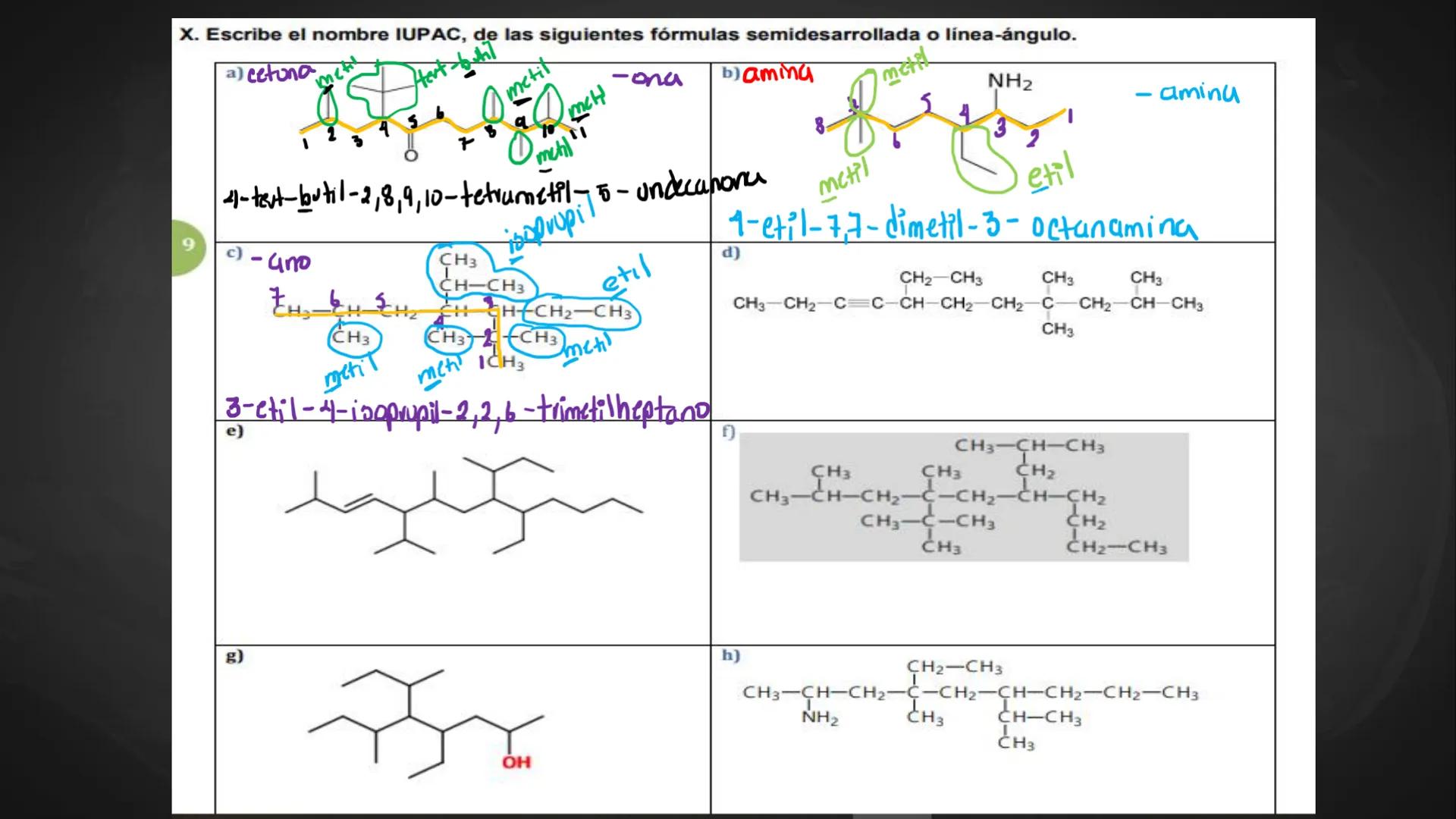 ## Repaso
## parcial final Contenidos
1.
Hibridaciones del carbono
2.
Tipos de carbono
3.
Combustiones
4.
Isómeros (de posición, funcionale