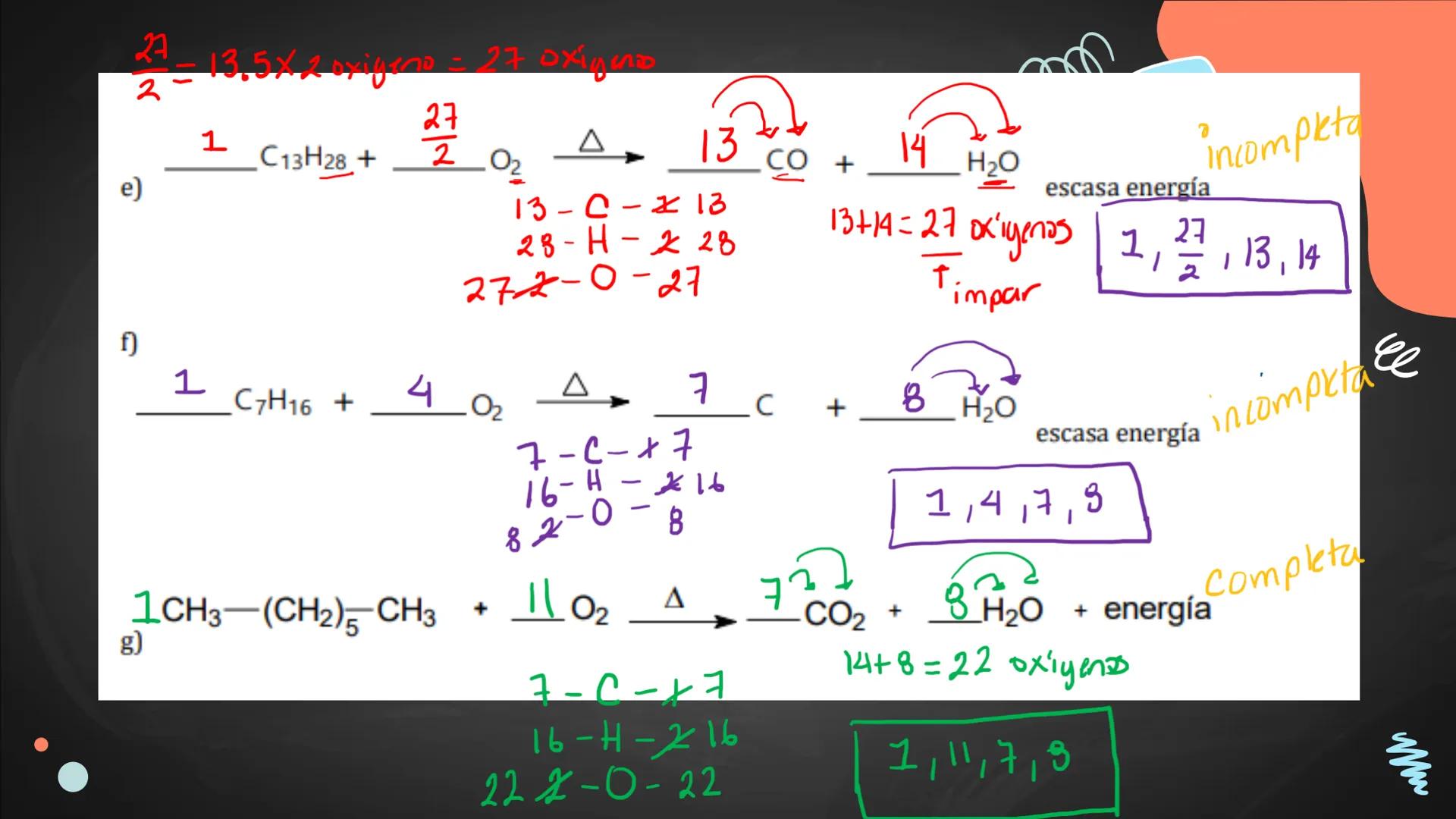 ## Repaso
## parcial final Contenidos
1.
Hibridaciones del carbono
2.
Tipos de carbono
3.
Combustiones
4.
Isómeros (de posición, funcionale