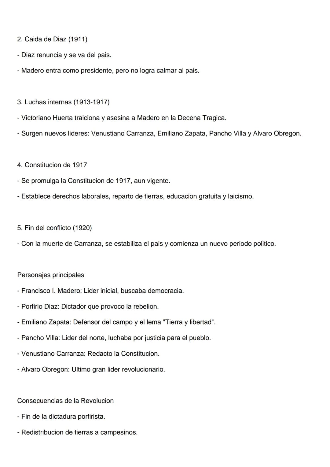 La Revolucion Mexicana - Apunte Secundaria
¿Que fue la Revolucion Mexicana?
La Revolucion Mexicana fue un conflicto armado que comenzo en 19