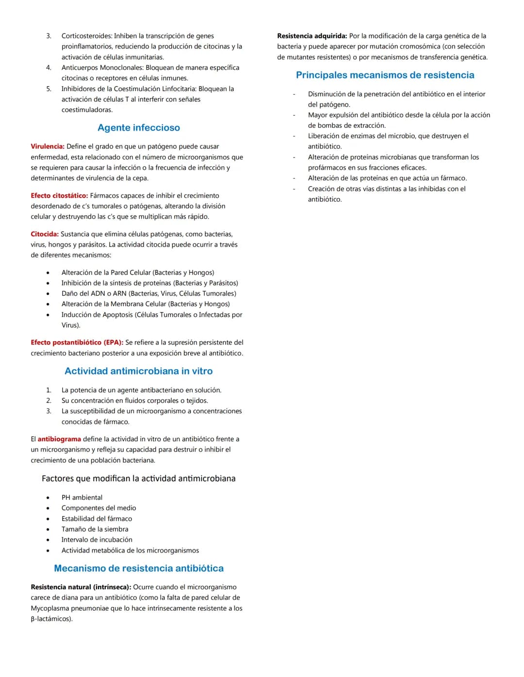 INTRODUCCIÓN A LA QUIMIOTERAPIA INFECCIOSA
Quimioterapia: es el uso de sustancias químicas conocidas, como
antimicrobianos para inhibir o de