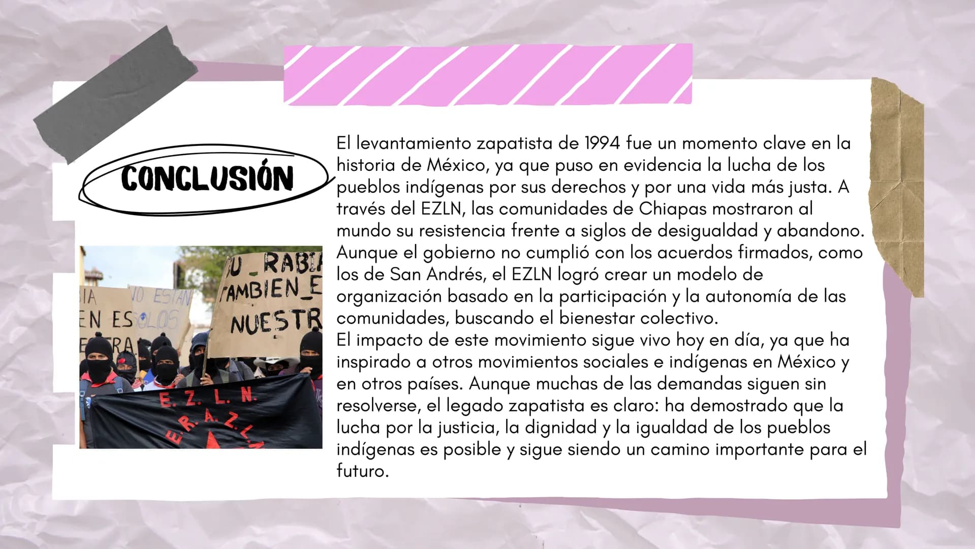 ## LA LUCHA DEL EZLN El levantamiento zapatista fue una
INTRODUCCIÓN rebelión armada de 12 días liderada
Ejército zapatista de Liberación
EZ