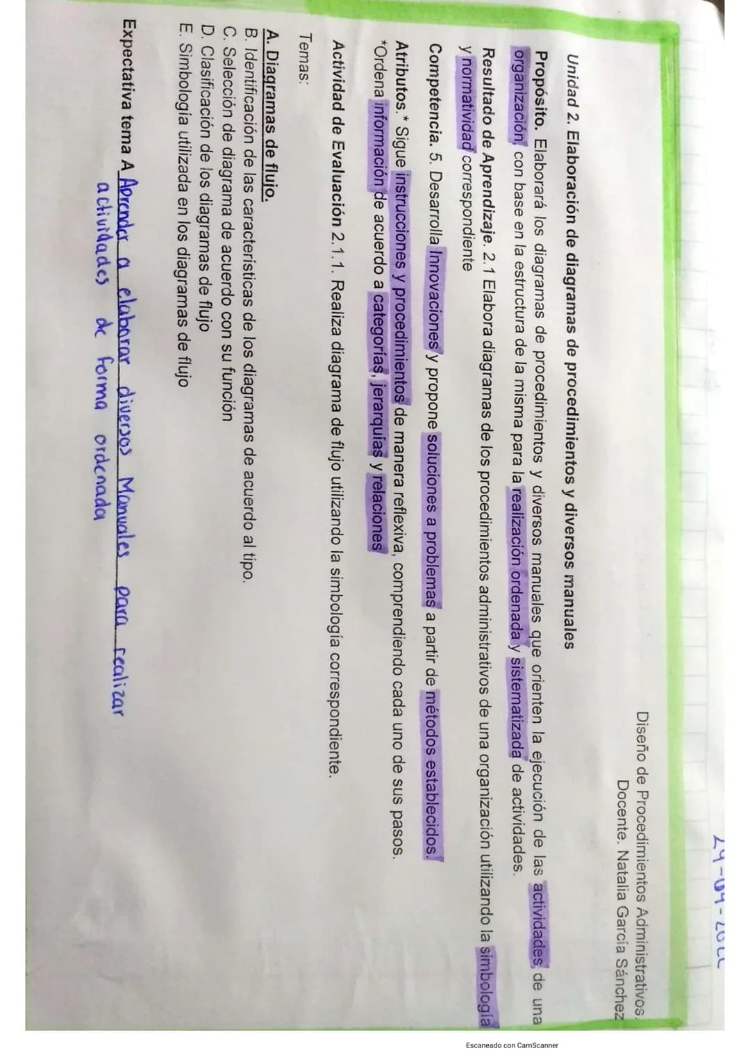 25-Abril-2022
Actividad Diagramación
Elabora un diagrama de flujo en donde describas el pro-
cedimiento de elaboración de inventarios, Descr