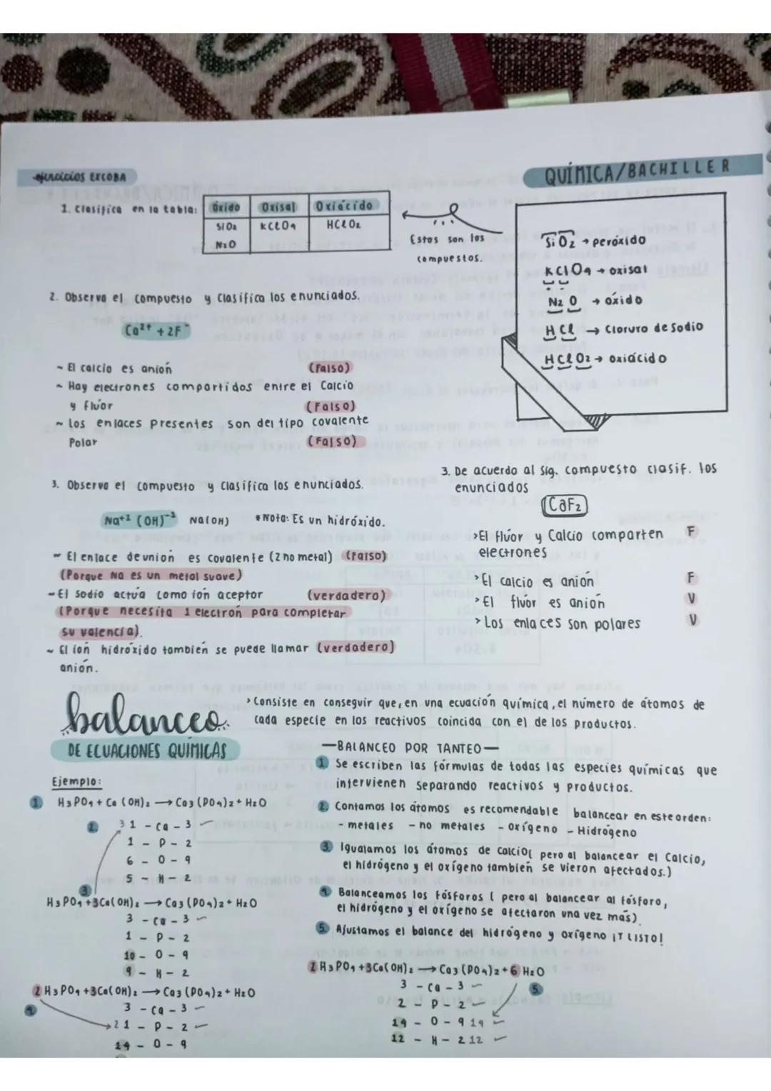 ajercicios EXCOBA
1. Clasifica en la tabia:
Orido
510
NLO
Oxísal Oxiácido
k८८٥٩
HCLO
Estos son los
compuestos.
2. Observa el compuesto y cla