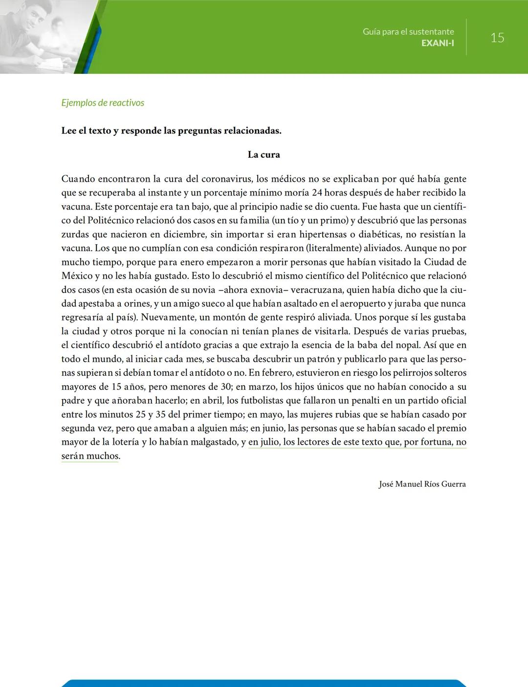 # Guía
para el sustentante
EXANI-I Directorio del Ceneval
Antonio Ávila Díaz
Director General
Lilian Fátima Vidal González
Directora de lo