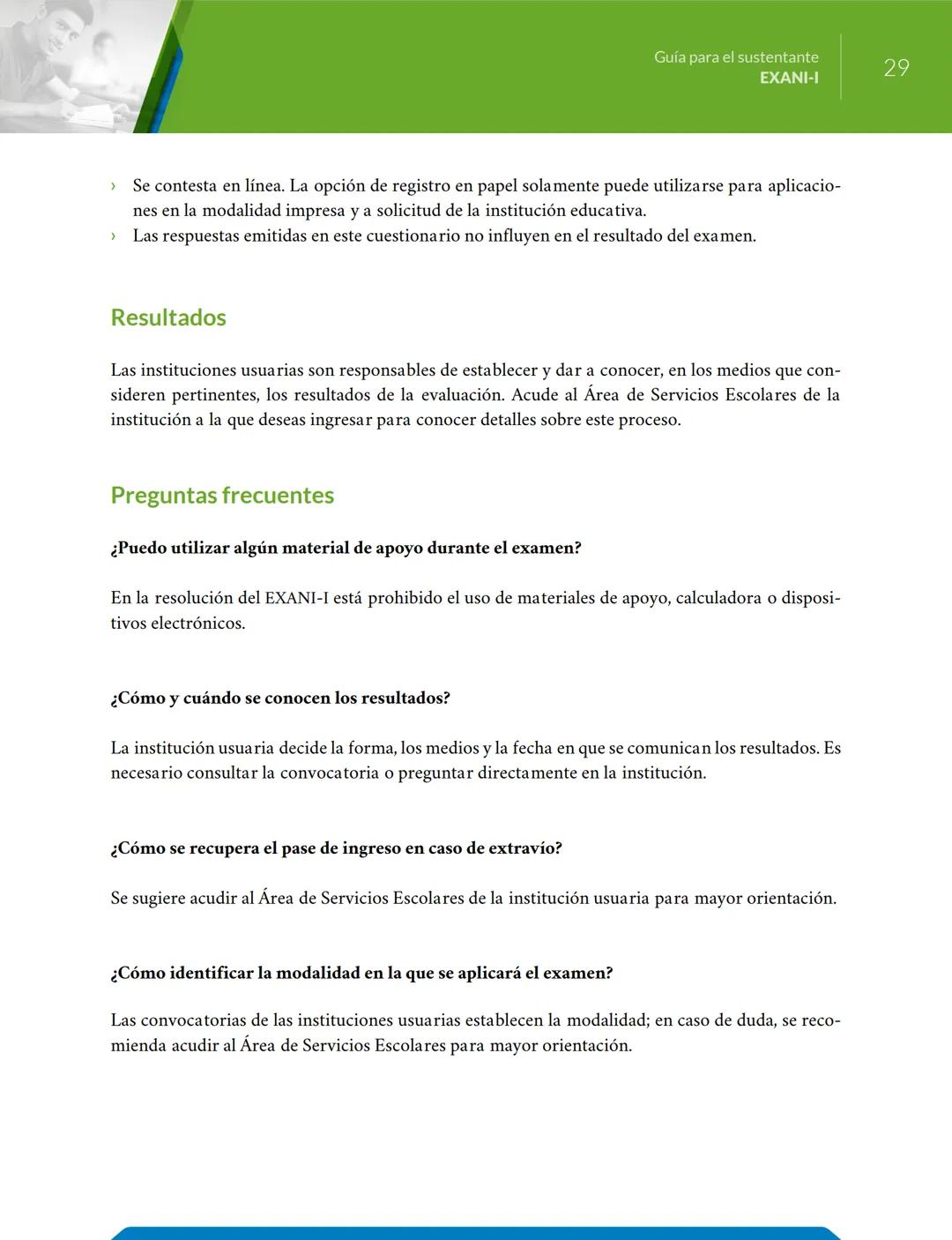 # Guía
para el sustentante
EXANI-I Directorio del Ceneval
Antonio Ávila Díaz
Director General
Lilian Fátima Vidal González
Directora de lo