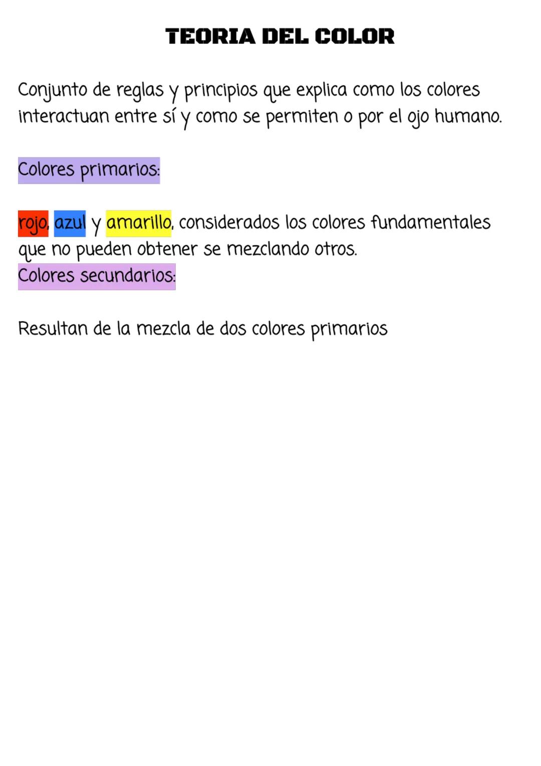 # TEORIA DEL COLOR
Conjunto de reglas y principios que explica como los colores interactúan entre sí y como se permiten o por el ojo humano