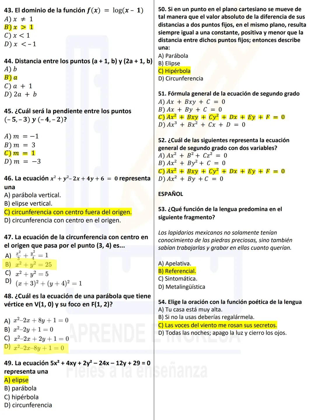 # QUÍMICA
1. Son ejemplos de compuestos:
A) Radio, litio, cloro, y oro
B) Malteada, lechuga, azúcar y potasio
C) Vinagre y aceite, cera, ag