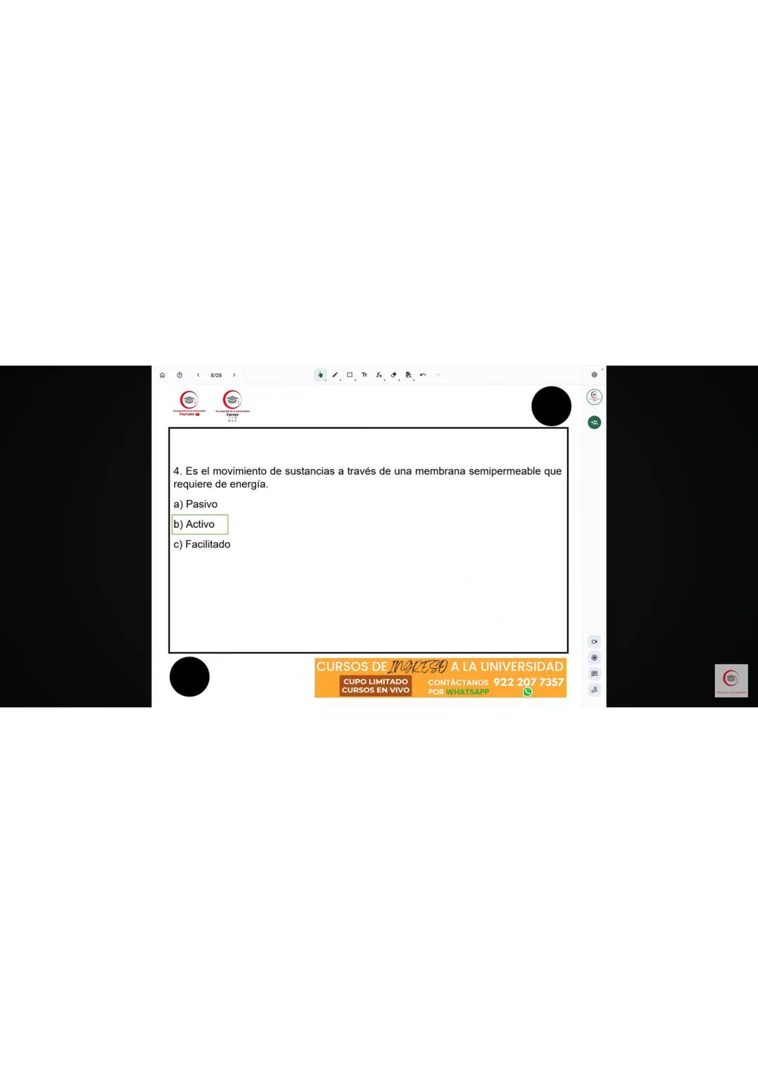 4. Identifique el producto que se obtiene en el ciclo de Krebs cuando al aconitato se
le agrega una molécula de agua.
a) Oxalacetato
b) Isoc
