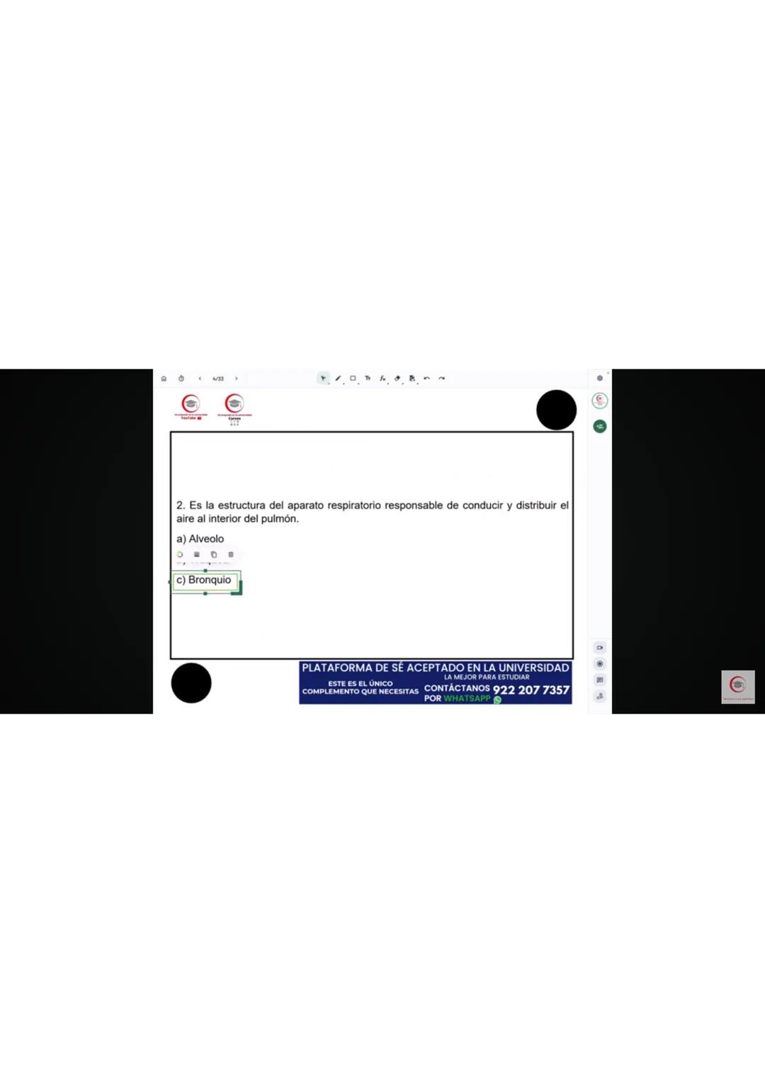 4. Identifique el producto que se obtiene en el ciclo de Krebs cuando al aconitato se
le agrega una molécula de agua.
a) Oxalacetato
b) Isoc