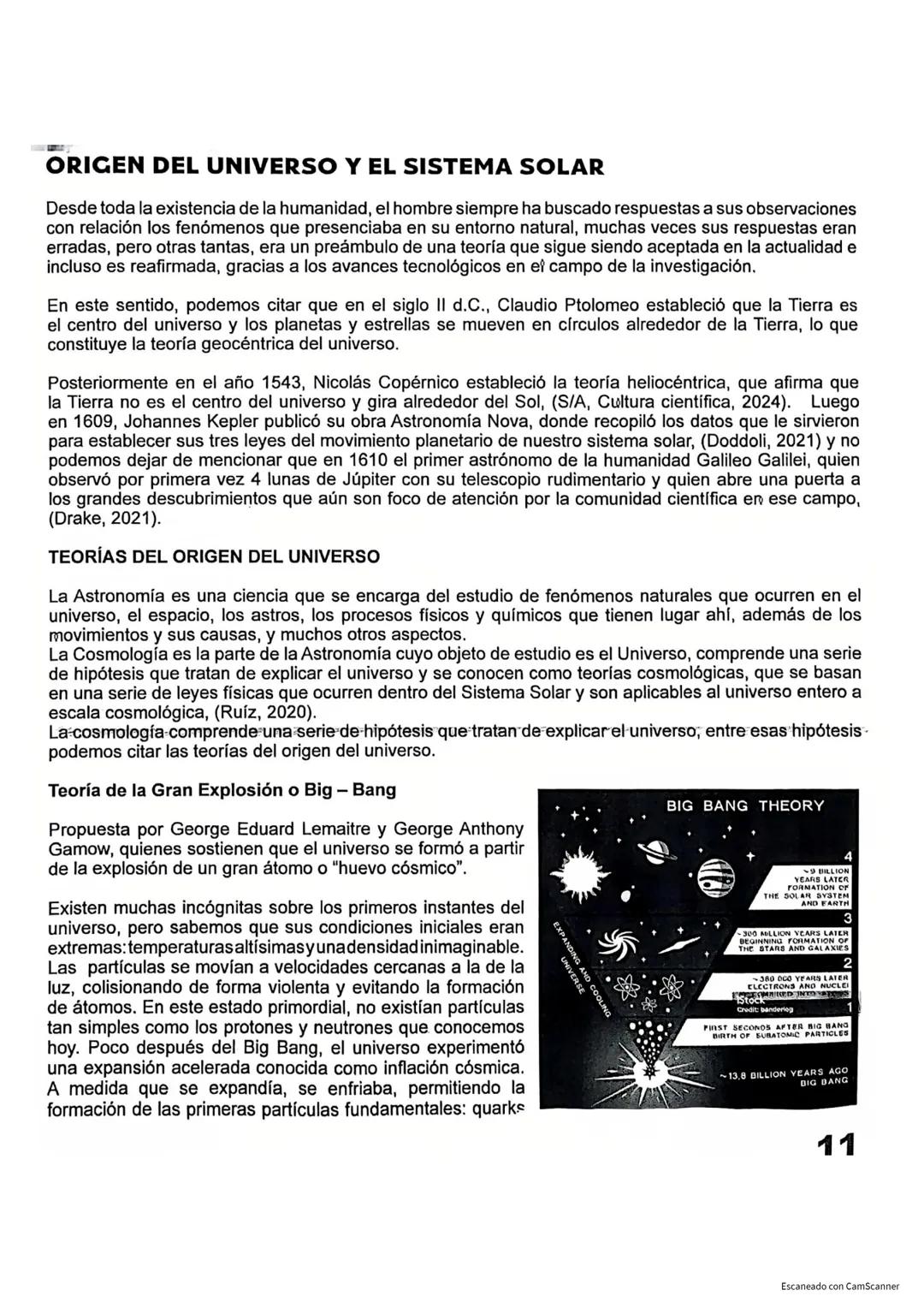 ## ORIGEN DEL UNIVERSO Y EL SISTEMA SOLAR
Desde toda la existencia de la humanidad, el hombre siempre ha buscado respuestas a sus observaci