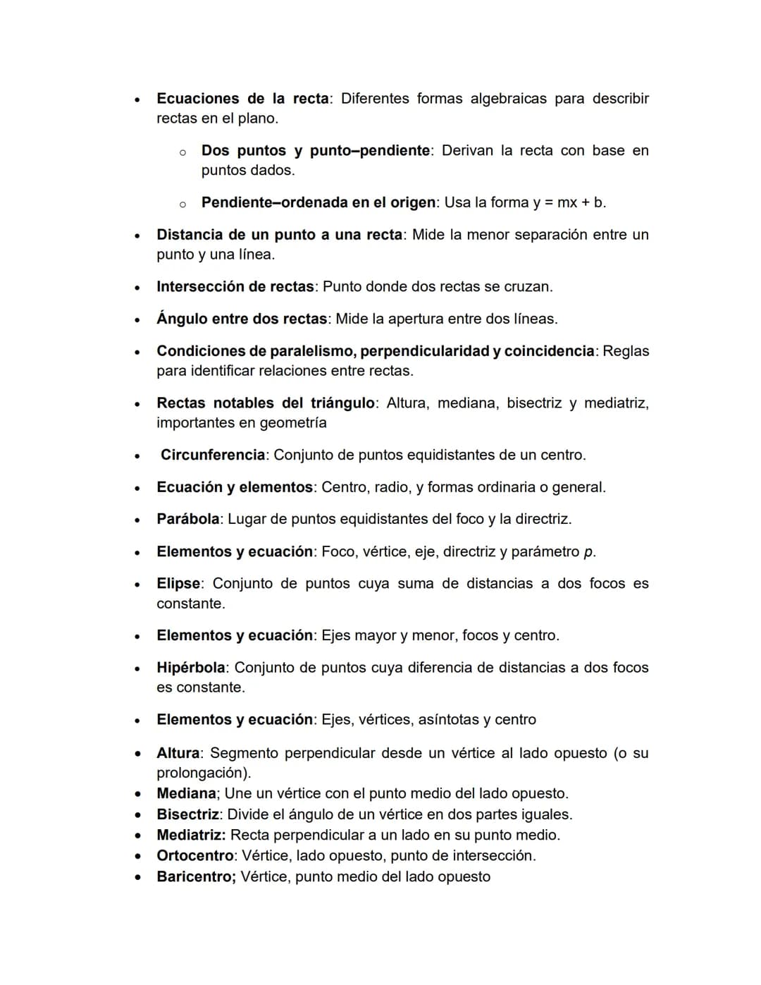 Formulario Geometría Analítica
PROFESOR: IBT MIRIAM ALMANZA ORDAZ
4 TO SEMESTRE.
Tema
Subtema
Fórmula
Distancia
Distancia entre dos
puntos
P