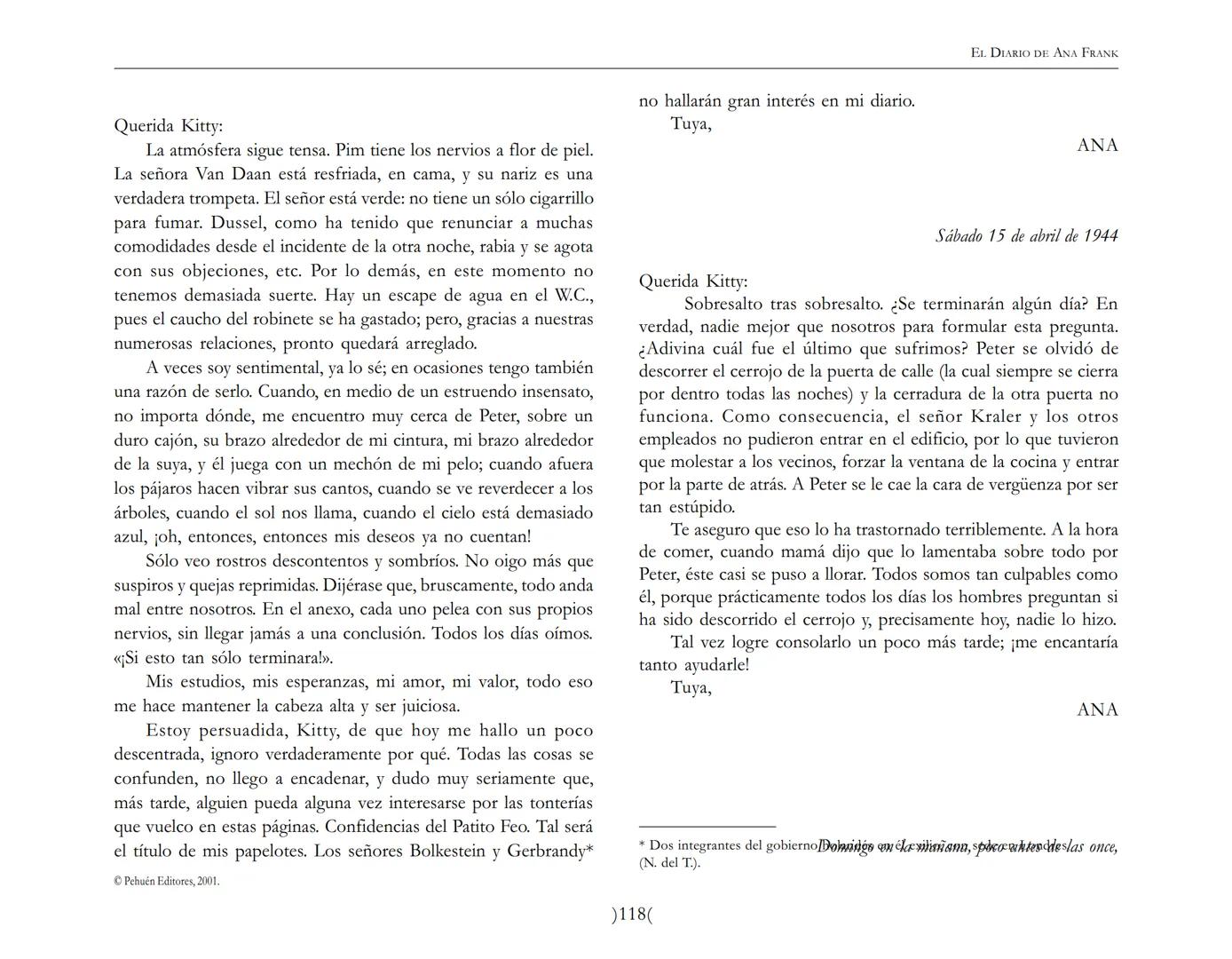 El Diario de
Ana Frank EL DIARIO DE ANA FRANK
NOTA DEL TRADUCTOR
Función de mediar -de intermediar- entre dos mundos, entre
dos universos li
