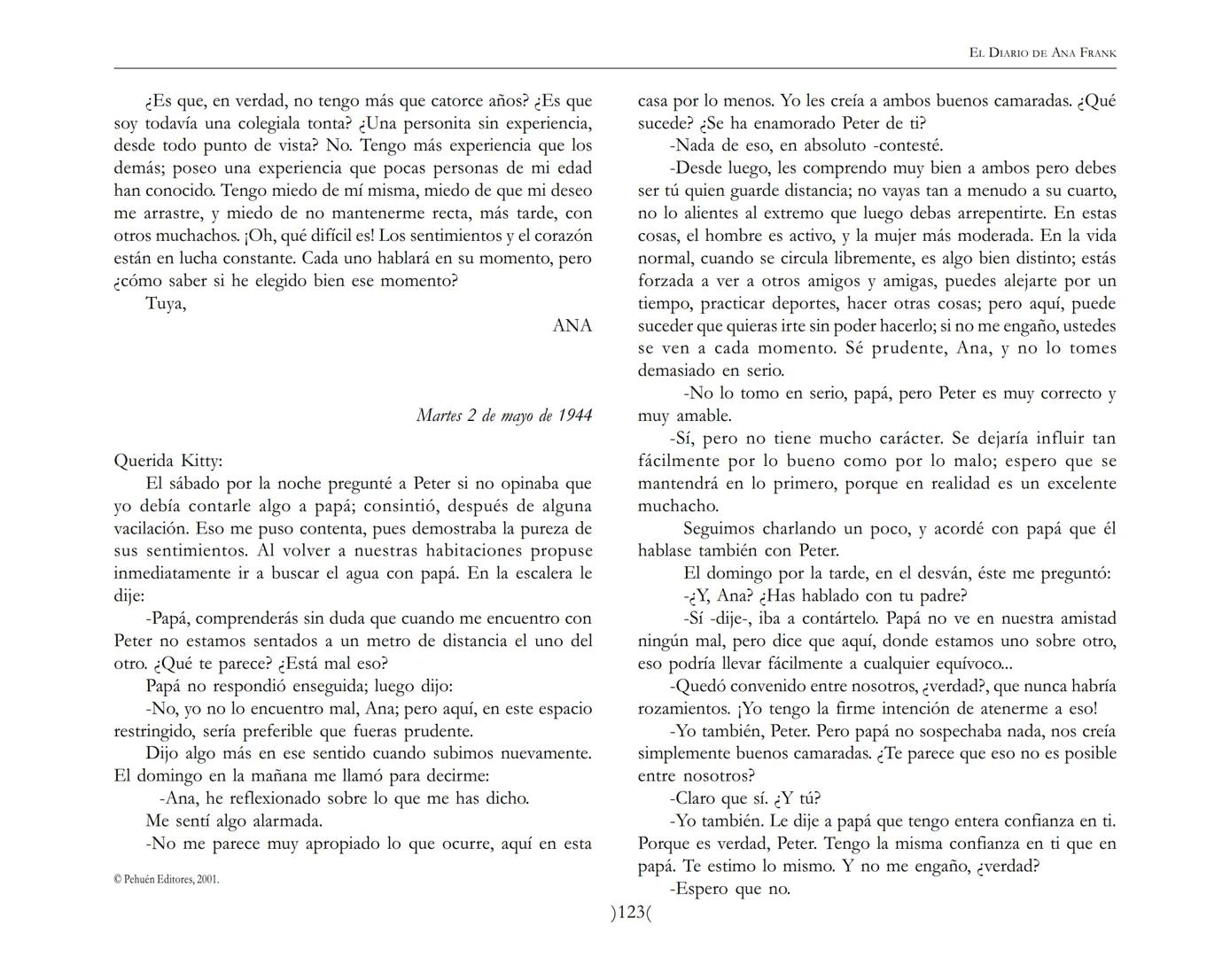El Diario de
Ana Frank EL DIARIO DE ANA FRANK
NOTA DEL TRADUCTOR
Función de mediar -de intermediar- entre dos mundos, entre
dos universos li