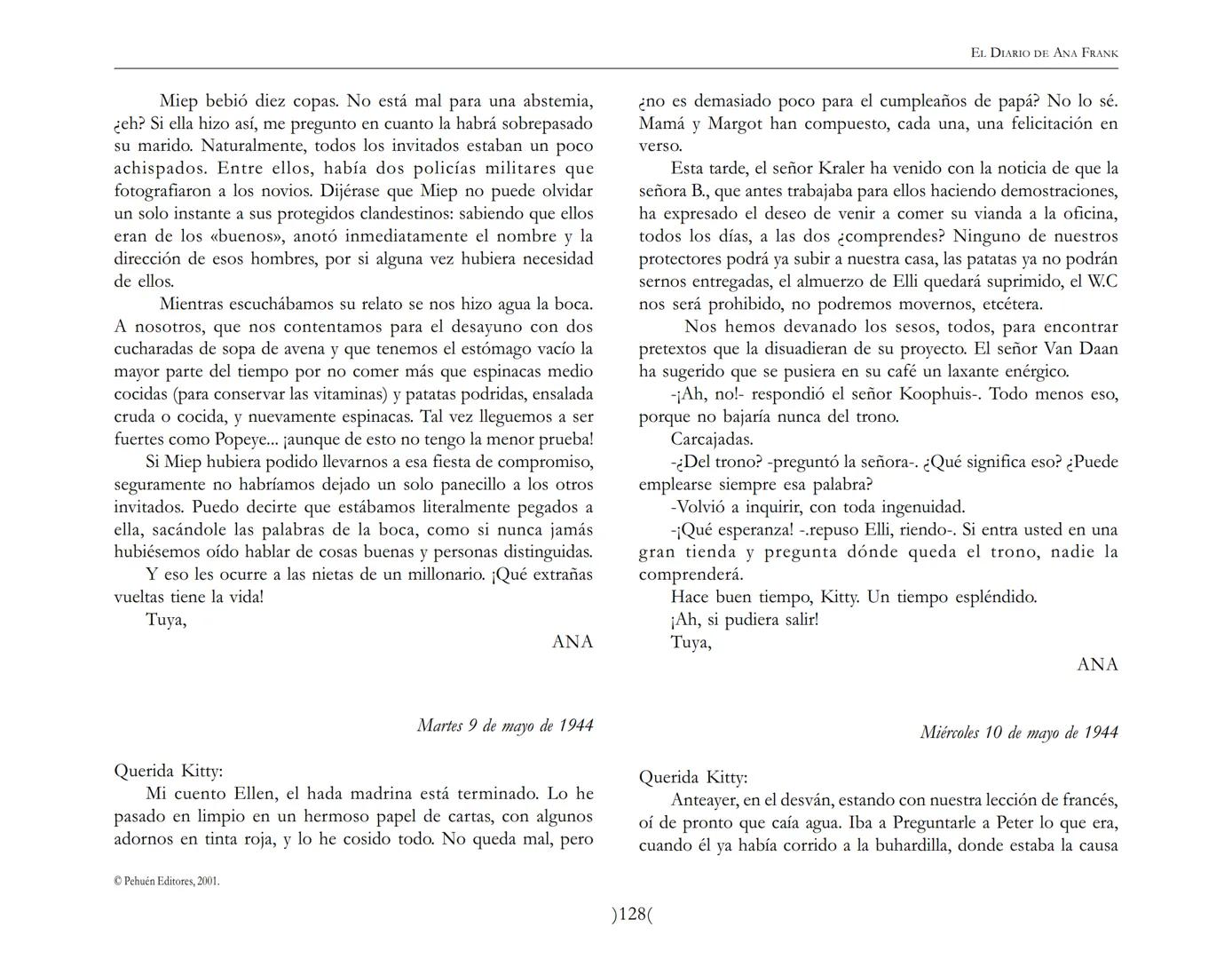 El Diario de
Ana Frank EL DIARIO DE ANA FRANK
NOTA DEL TRADUCTOR
Función de mediar -de intermediar- entre dos mundos, entre
dos universos li