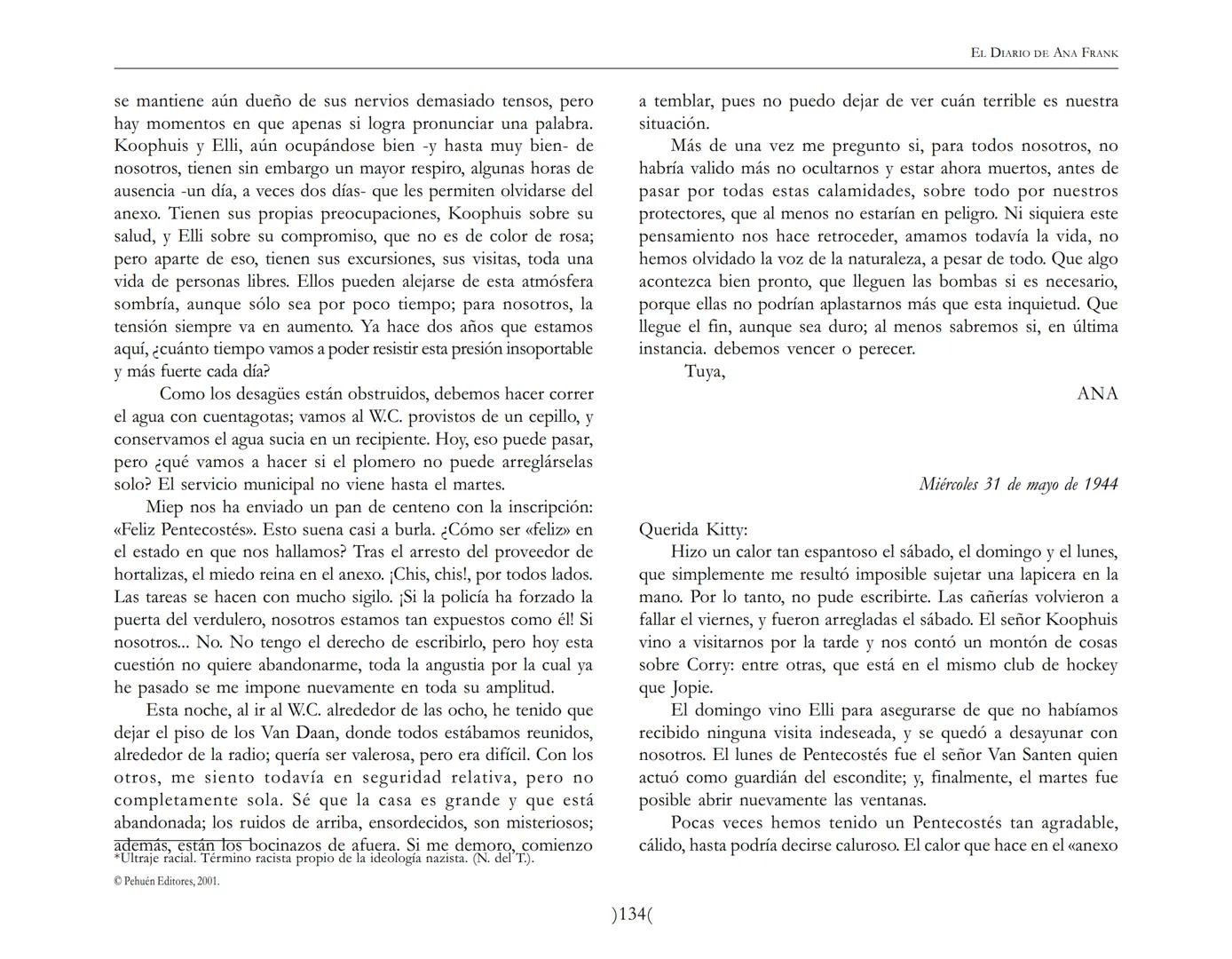 El Diario de
Ana Frank EL DIARIO DE ANA FRANK
NOTA DEL TRADUCTOR
Función de mediar -de intermediar- entre dos mundos, entre
dos universos li