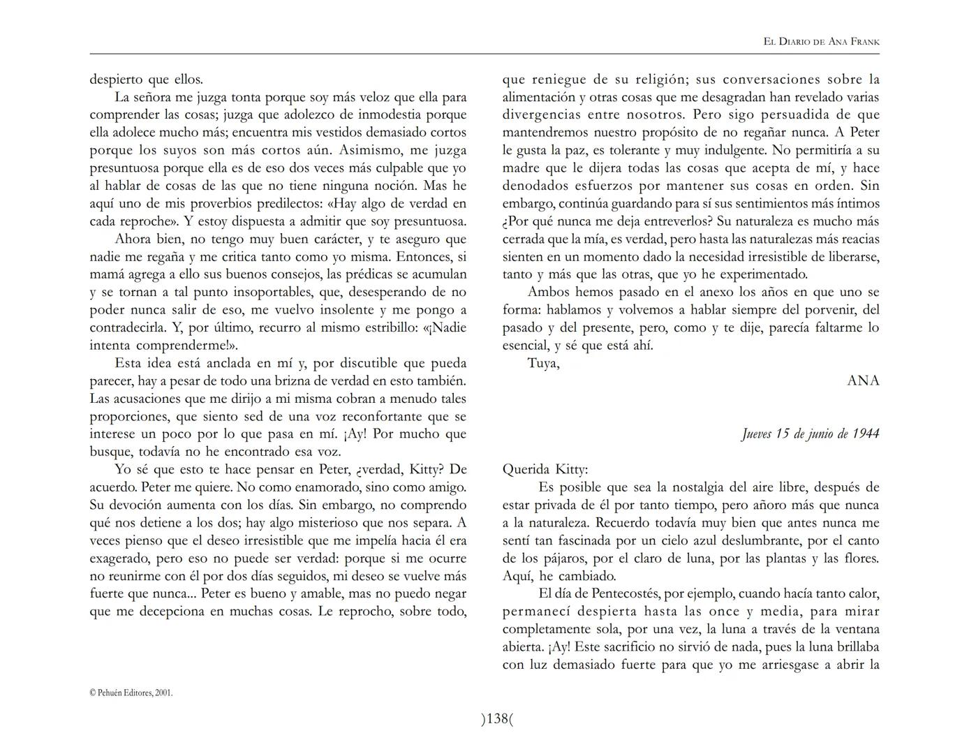 El Diario de
Ana Frank EL DIARIO DE ANA FRANK
NOTA DEL TRADUCTOR
Función de mediar -de intermediar- entre dos mundos, entre
dos universos li