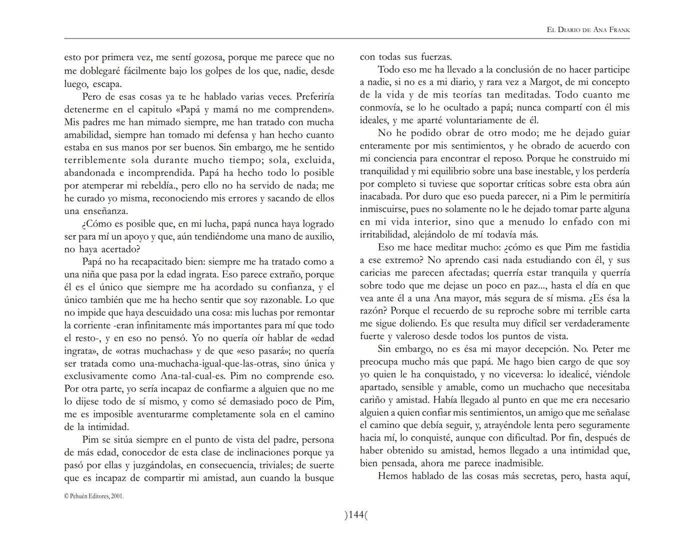 El Diario de
Ana Frank EL DIARIO DE ANA FRANK
NOTA DEL TRADUCTOR
Función de mediar -de intermediar- entre dos mundos, entre
dos universos li