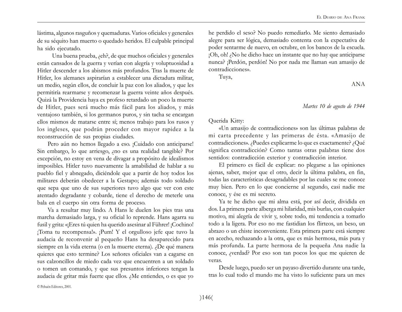 El Diario de
Ana Frank EL DIARIO DE ANA FRANK
NOTA DEL TRADUCTOR
Función de mediar -de intermediar- entre dos mundos, entre
dos universos li
