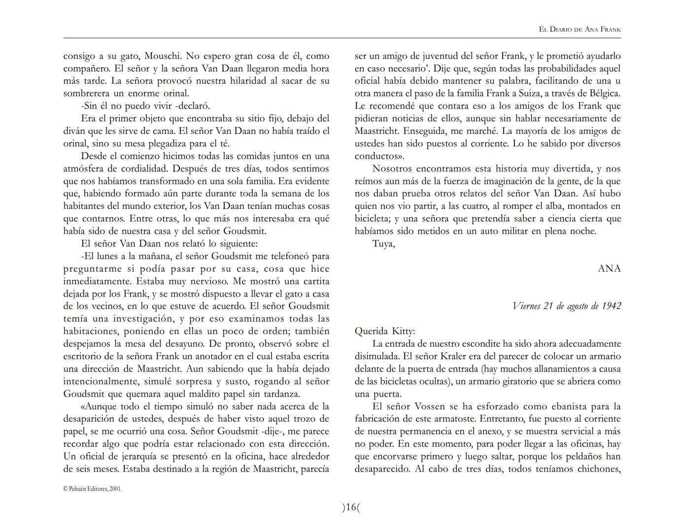 El Diario de
Ana Frank EL DIARIO DE ANA FRANK
NOTA DEL TRADUCTOR
Función de mediar -de intermediar- entre dos mundos, entre
dos universos li