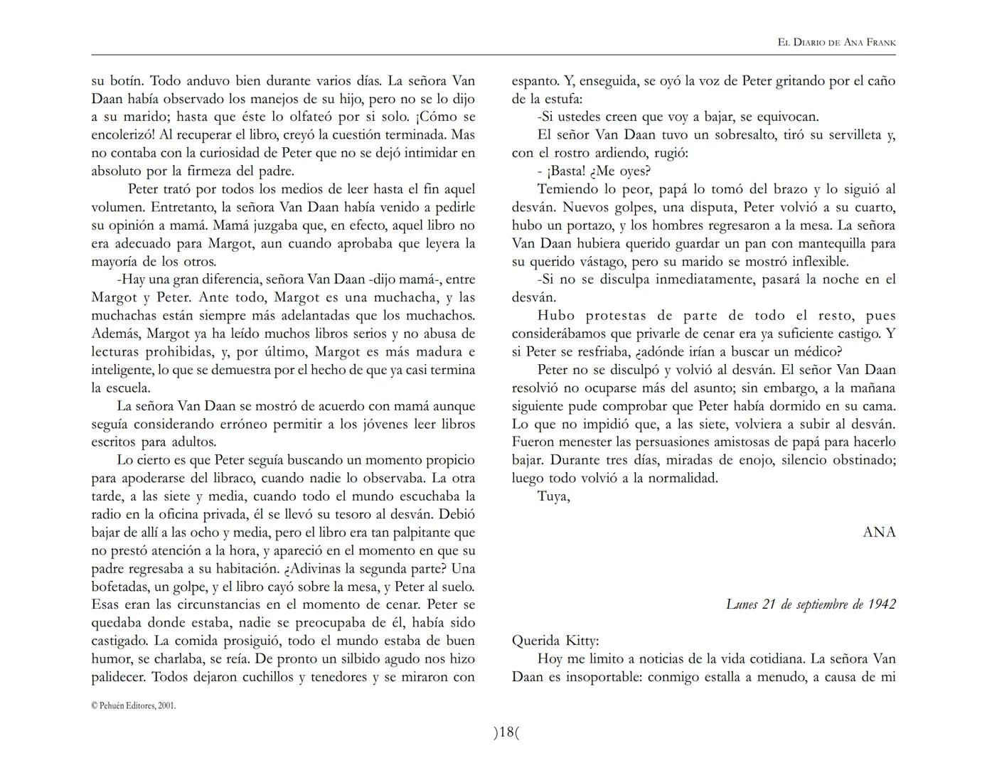El Diario de
Ana Frank EL DIARIO DE ANA FRANK
NOTA DEL TRADUCTOR
Función de mediar -de intermediar- entre dos mundos, entre
dos universos li