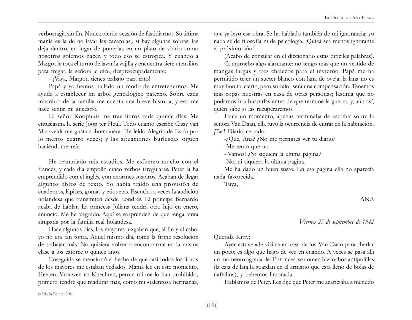 El Diario de
Ana Frank EL DIARIO DE ANA FRANK
NOTA DEL TRADUCTOR
Función de mediar -de intermediar- entre dos mundos, entre
dos universos li