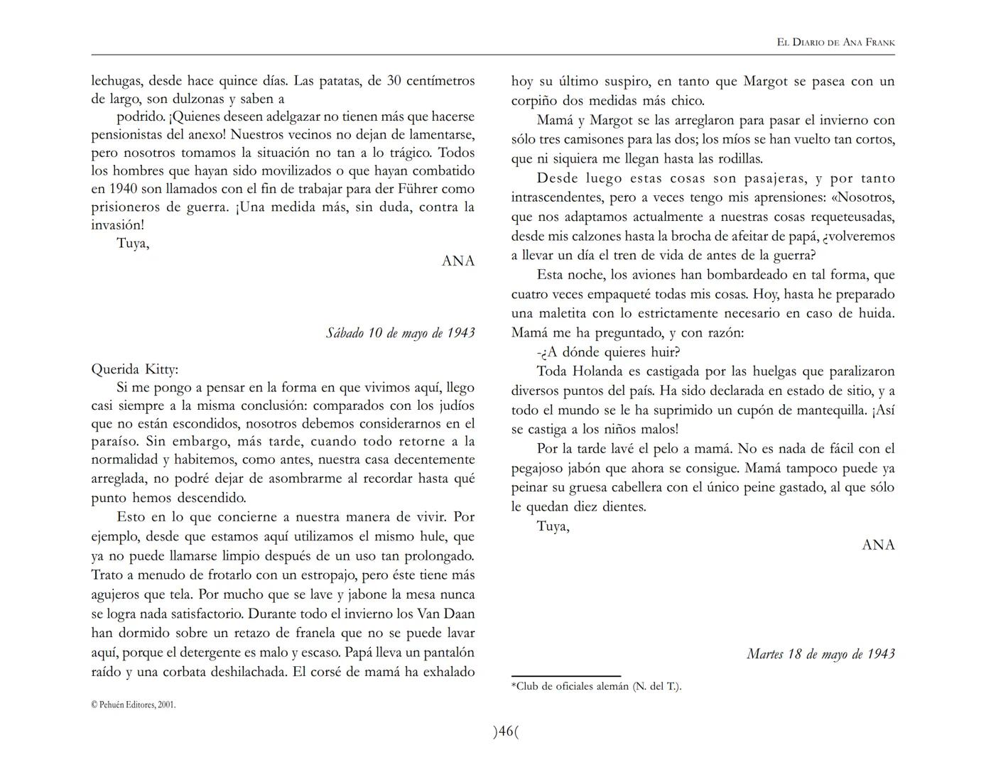 El Diario de
Ana Frank EL DIARIO DE ANA FRANK
NOTA DEL TRADUCTOR
Función de mediar -de intermediar- entre dos mundos, entre
dos universos li