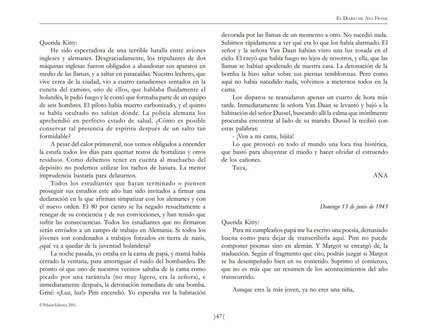 El Diario de
Ana Frank EL DIARIO DE ANA FRANK
NOTA DEL TRADUCTOR
Función de mediar -de intermediar- entre dos mundos, entre
dos universos li
