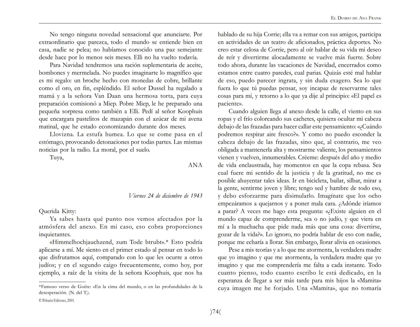 El Diario de
Ana Frank EL DIARIO DE ANA FRANK
NOTA DEL TRADUCTOR
Función de mediar -de intermediar- entre dos mundos, entre
dos universos li