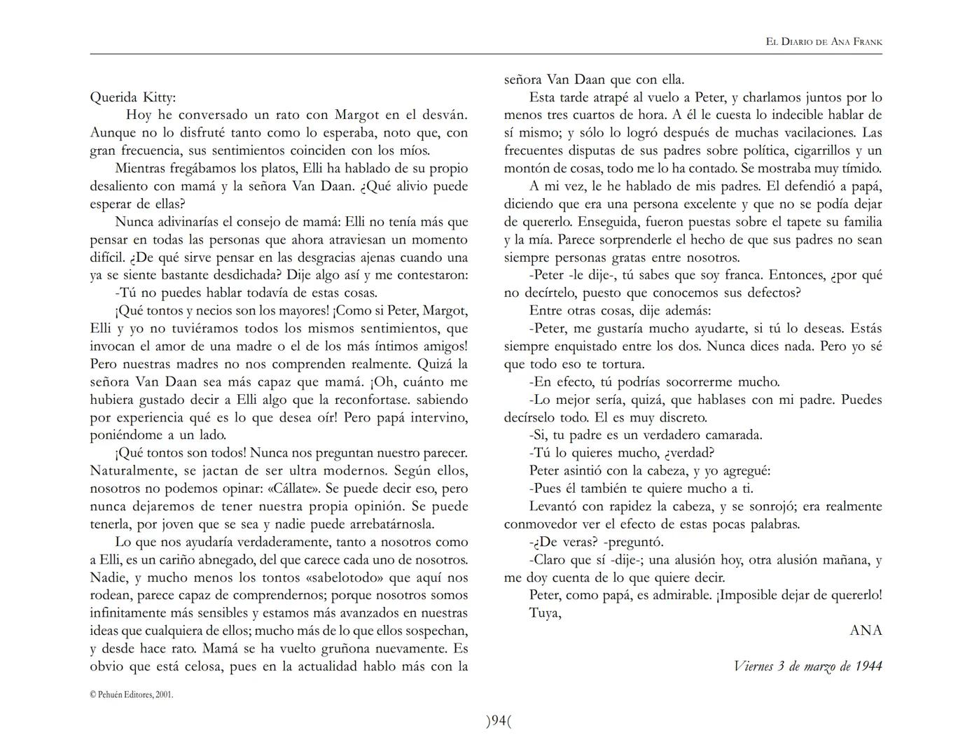 El Diario de
Ana Frank EL DIARIO DE ANA FRANK
NOTA DEL TRADUCTOR
Función de mediar -de intermediar- entre dos mundos, entre
dos universos li