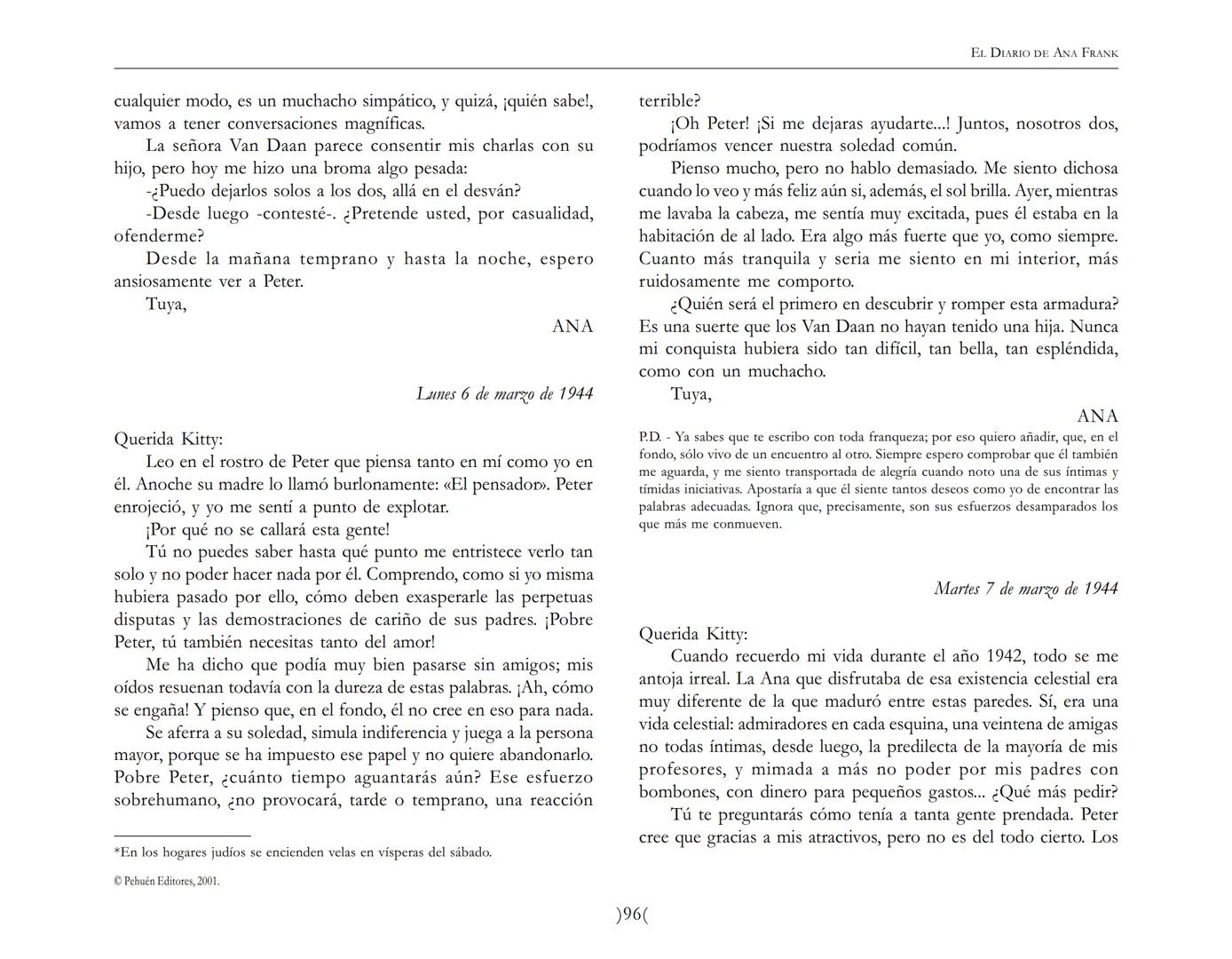 El Diario de
Ana Frank EL DIARIO DE ANA FRANK
NOTA DEL TRADUCTOR
Función de mediar -de intermediar- entre dos mundos, entre
dos universos li