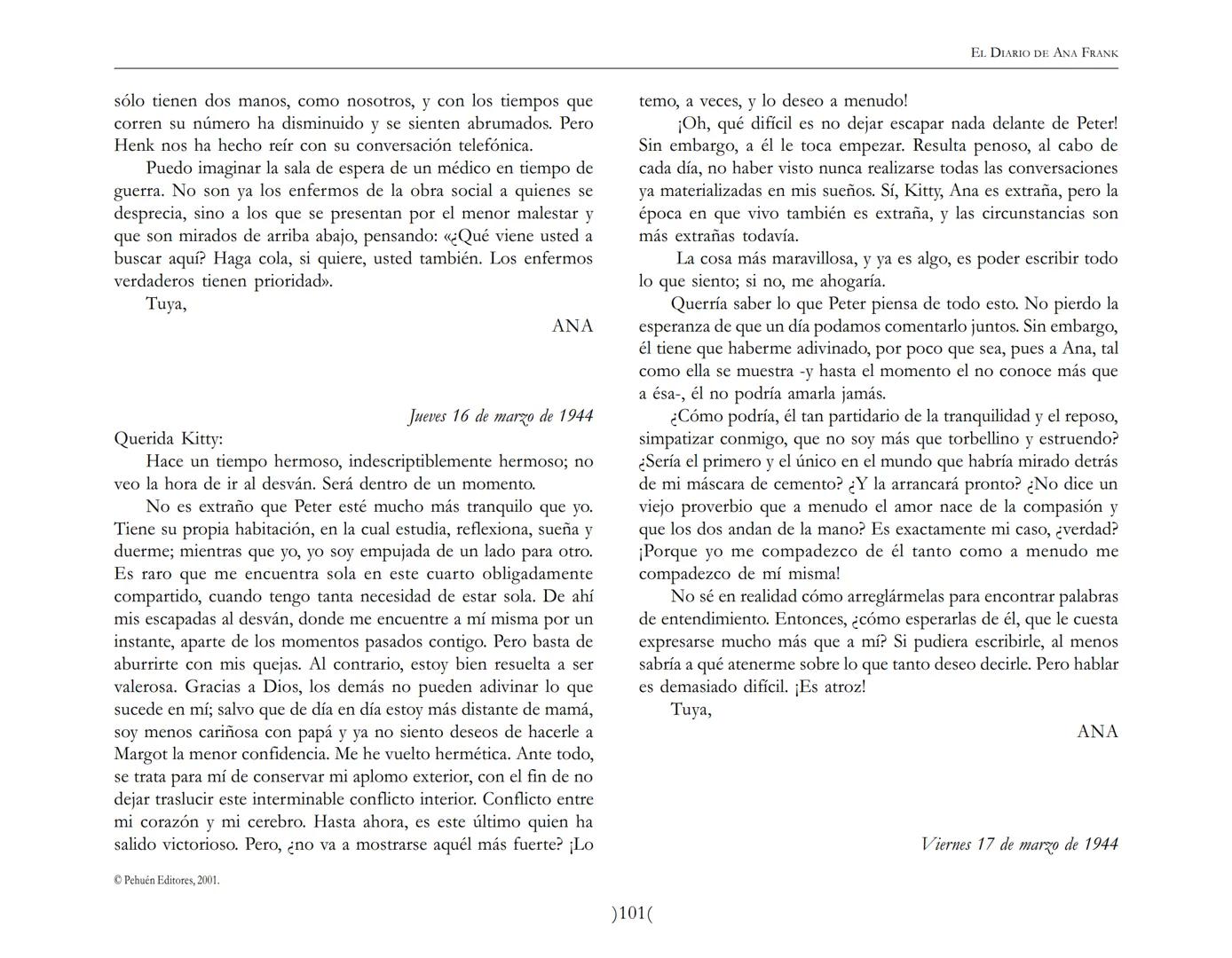 El Diario de
Ana Frank EL DIARIO DE ANA FRANK
NOTA DEL TRADUCTOR
Función de mediar -de intermediar- entre dos mundos, entre
dos universos li