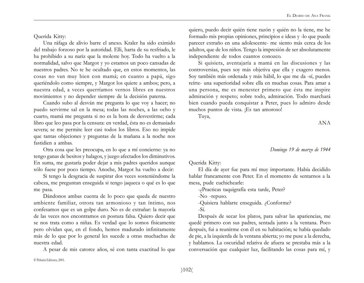 El Diario de
Ana Frank EL DIARIO DE ANA FRANK
NOTA DEL TRADUCTOR
Función de mediar -de intermediar- entre dos mundos, entre
dos universos li
