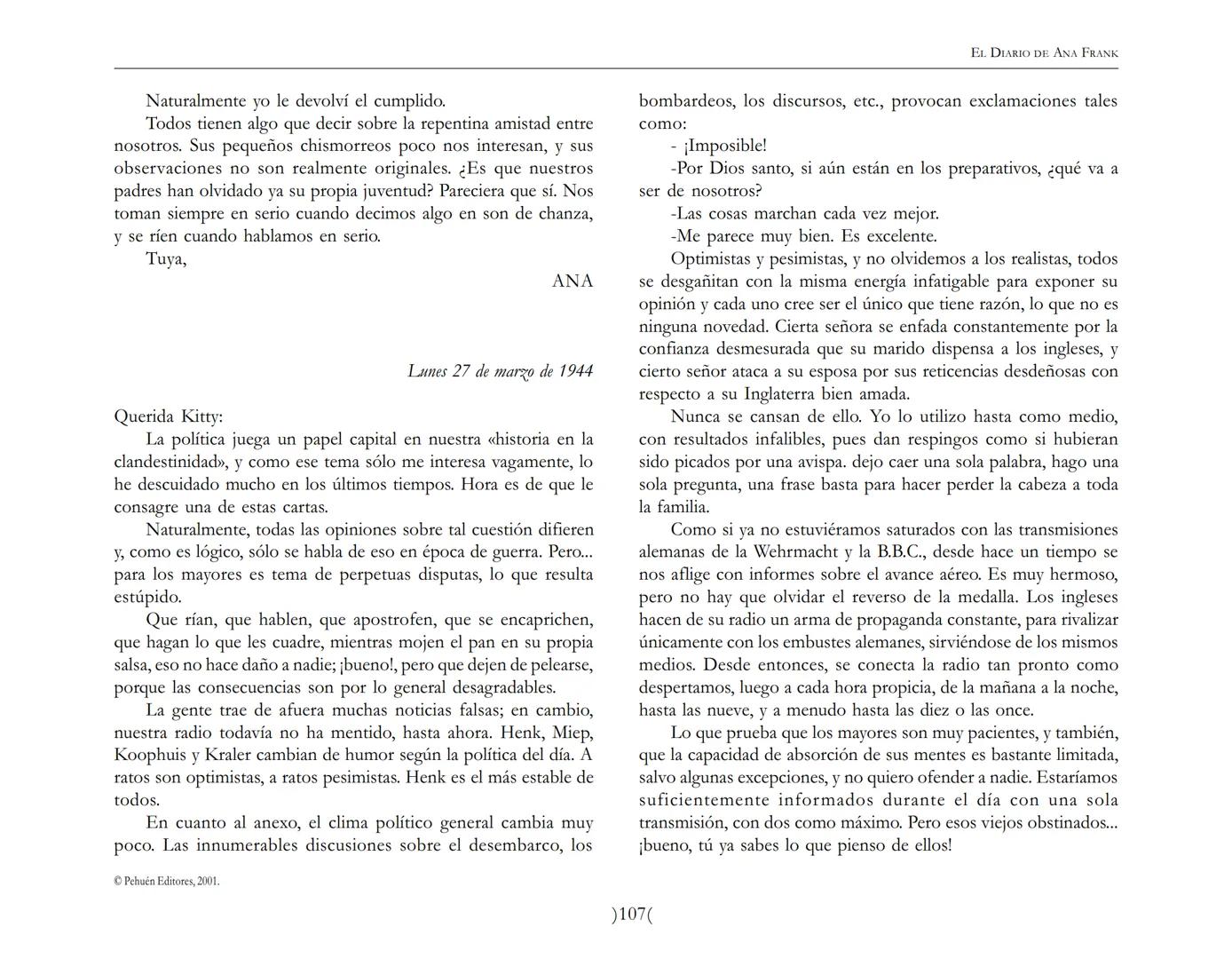 El Diario de
Ana Frank EL DIARIO DE ANA FRANK
NOTA DEL TRADUCTOR
Función de mediar -de intermediar- entre dos mundos, entre
dos universos li