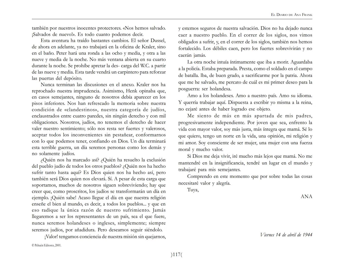 El Diario de
Ana Frank EL DIARIO DE ANA FRANK
NOTA DEL TRADUCTOR
Función de mediar -de intermediar- entre dos mundos, entre
dos universos li