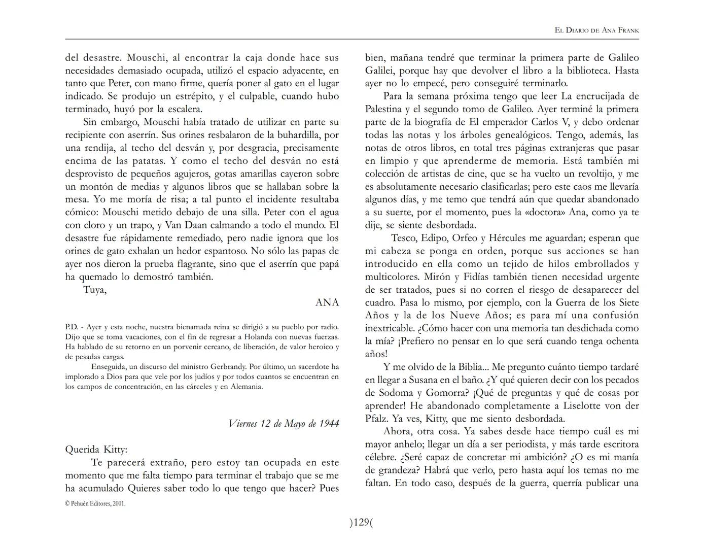 El Diario de
Ana Frank EL DIARIO DE ANA FRANK
NOTA DEL TRADUCTOR
Función de mediar -de intermediar- entre dos mundos, entre
dos universos li