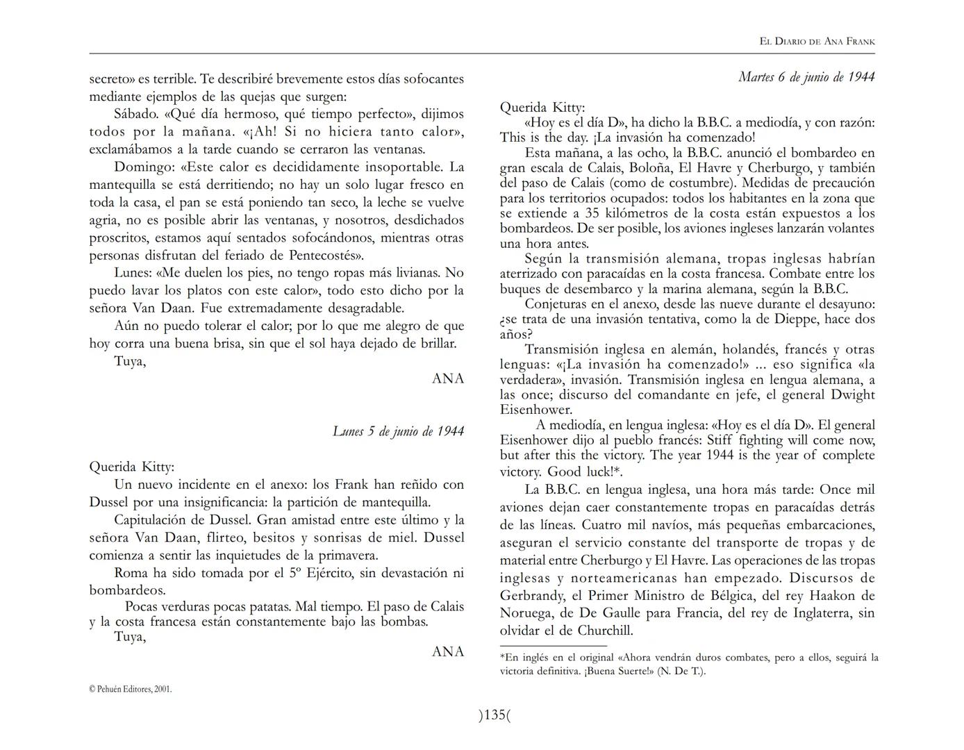 El Diario de
Ana Frank EL DIARIO DE ANA FRANK
NOTA DEL TRADUCTOR
Función de mediar -de intermediar- entre dos mundos, entre
dos universos li