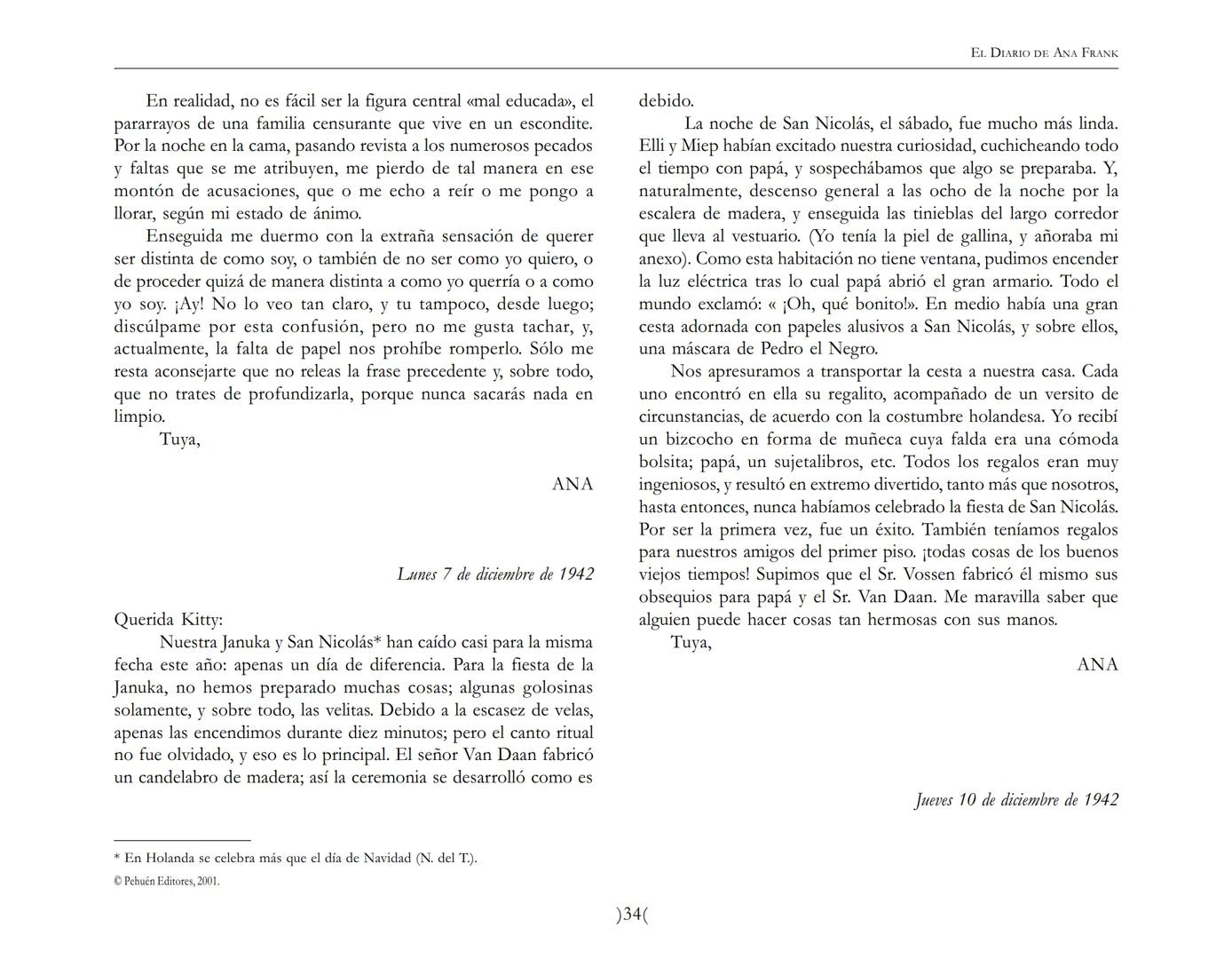 El Diario de
Ana Frank EL DIARIO DE ANA FRANK
NOTA DEL TRADUCTOR
Función de mediar -de intermediar- entre dos mundos, entre
dos universos li