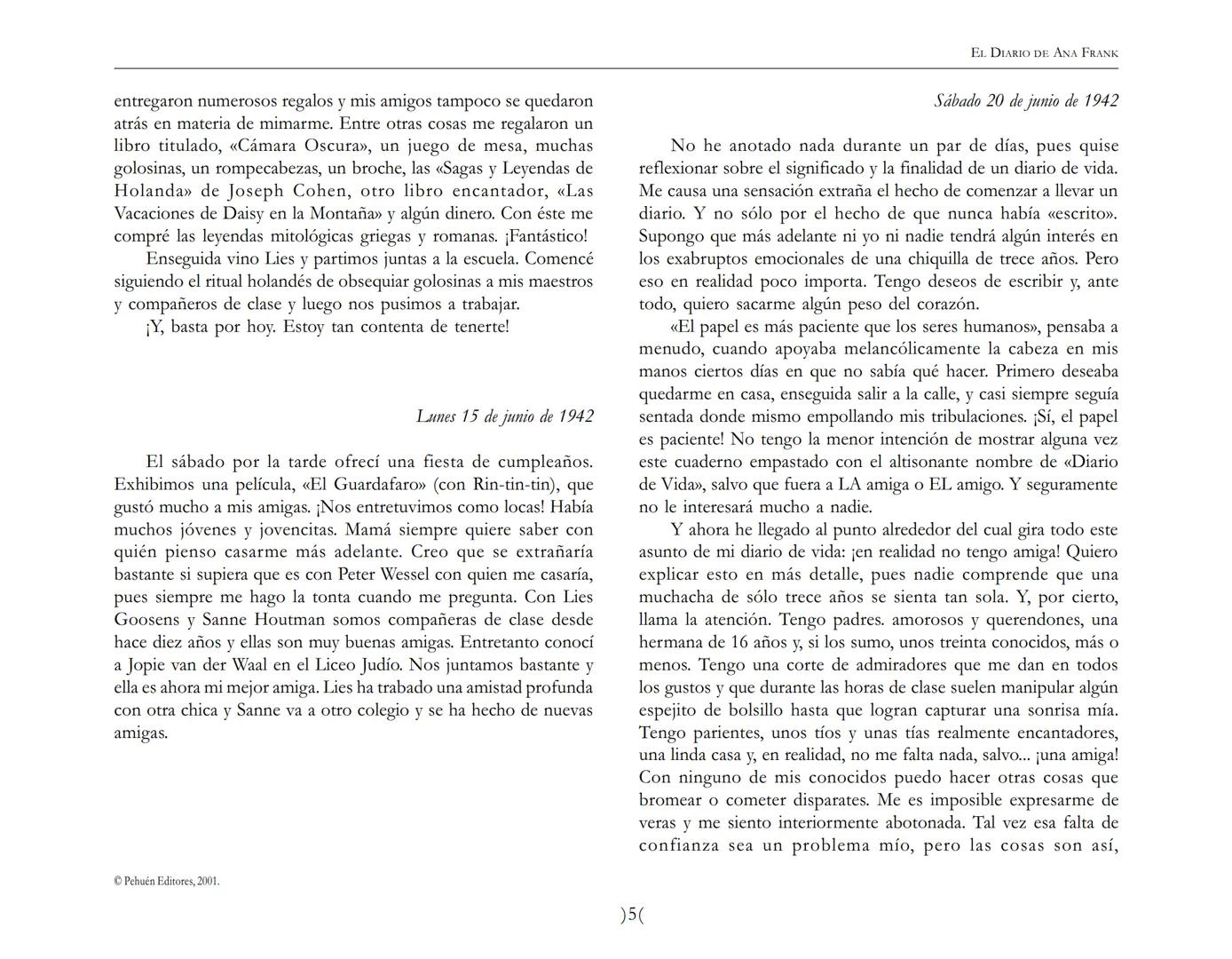 El Diario de
Ana Frank EL DIARIO DE ANA FRANK
NOTA DEL TRADUCTOR
Función de mediar -de intermediar- entre dos mundos, entre
dos universos li