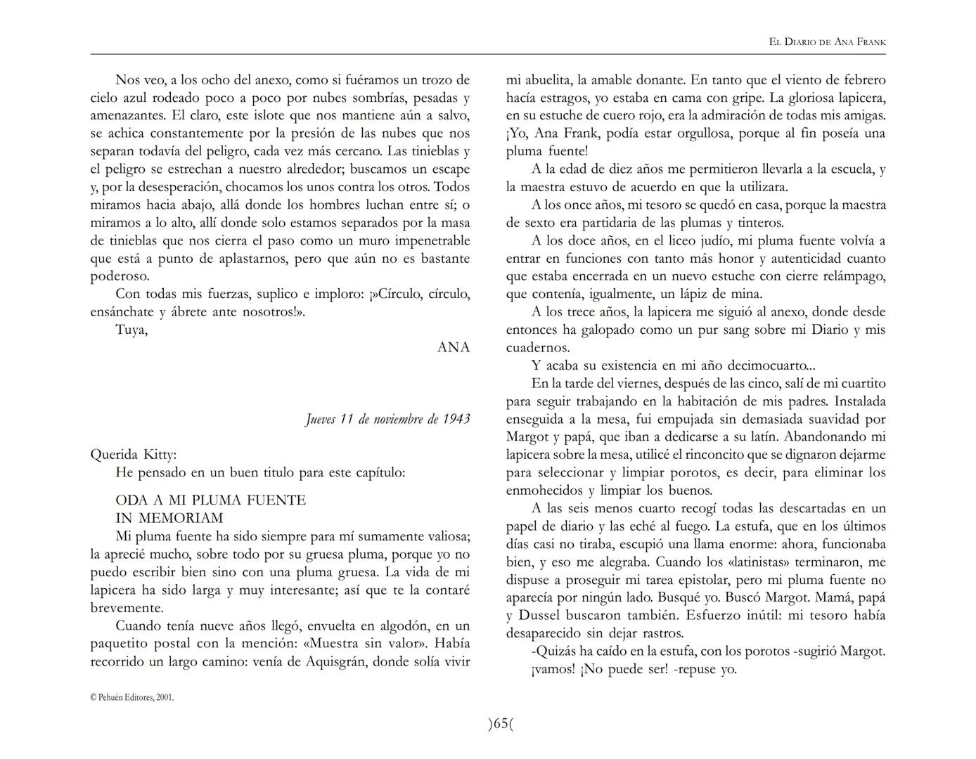 El Diario de
Ana Frank EL DIARIO DE ANA FRANK
NOTA DEL TRADUCTOR
Función de mediar -de intermediar- entre dos mundos, entre
dos universos li