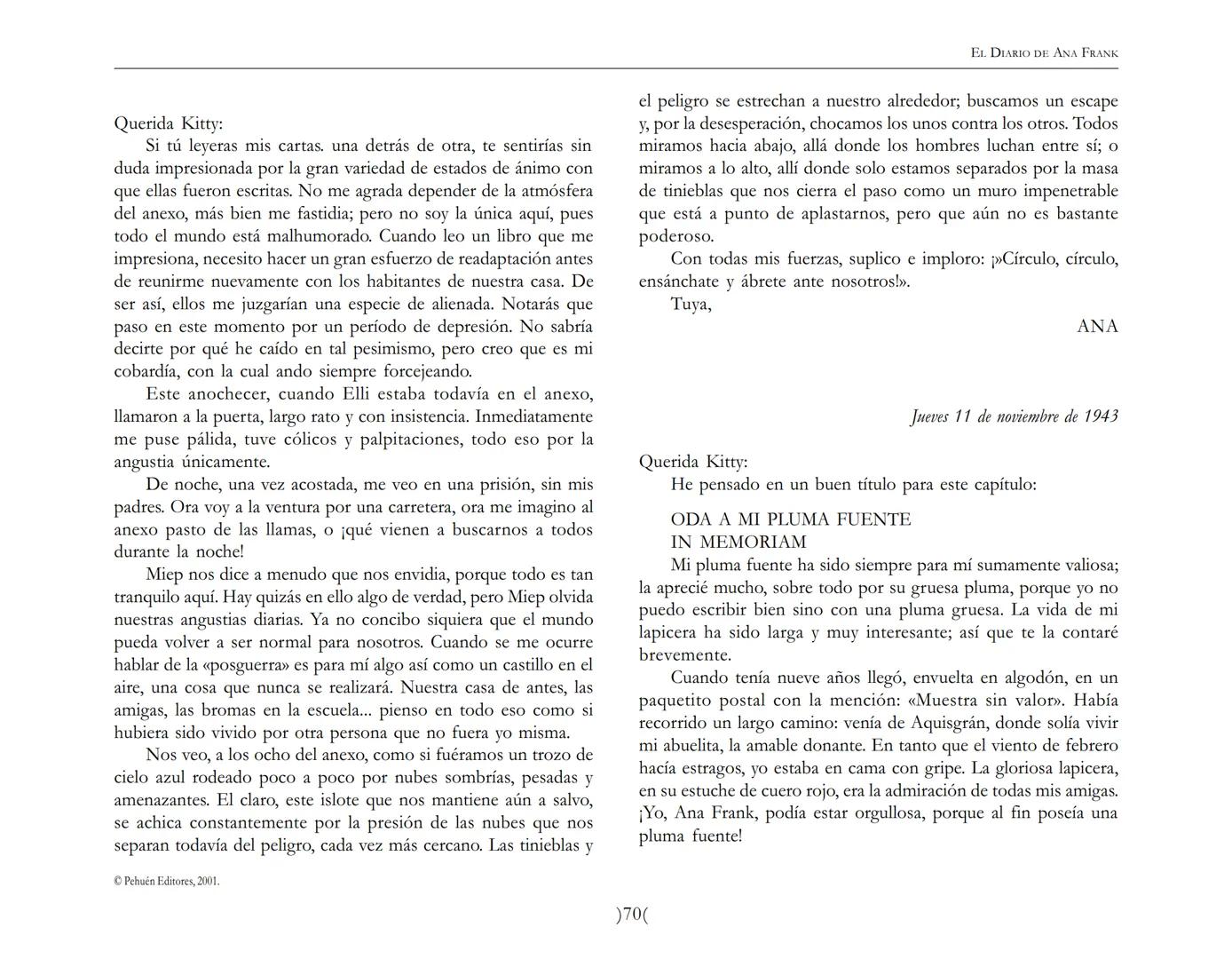 El Diario de
Ana Frank EL DIARIO DE ANA FRANK
NOTA DEL TRADUCTOR
Función de mediar -de intermediar- entre dos mundos, entre
dos universos li