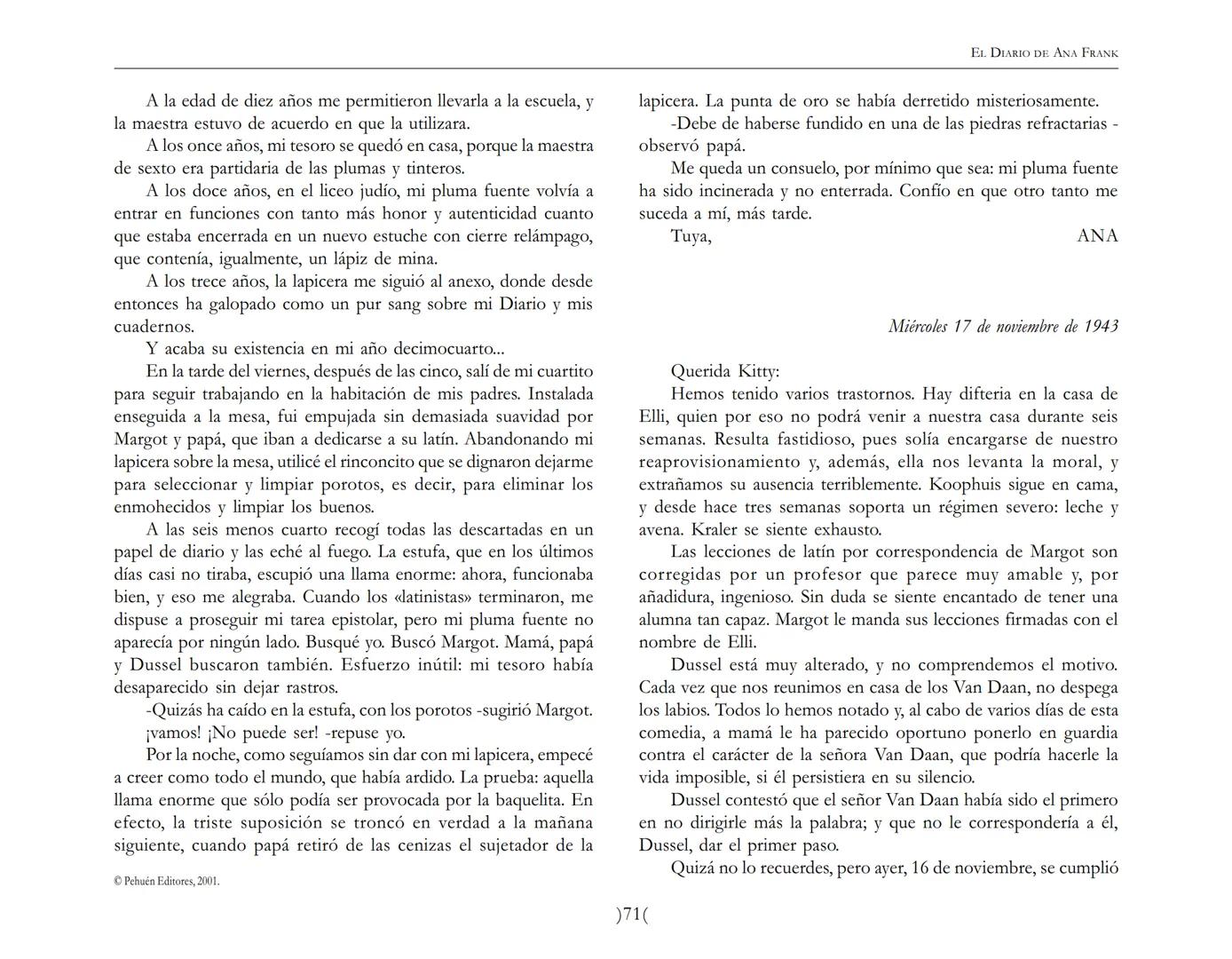 El Diario de
Ana Frank EL DIARIO DE ANA FRANK
NOTA DEL TRADUCTOR
Función de mediar -de intermediar- entre dos mundos, entre
dos universos li