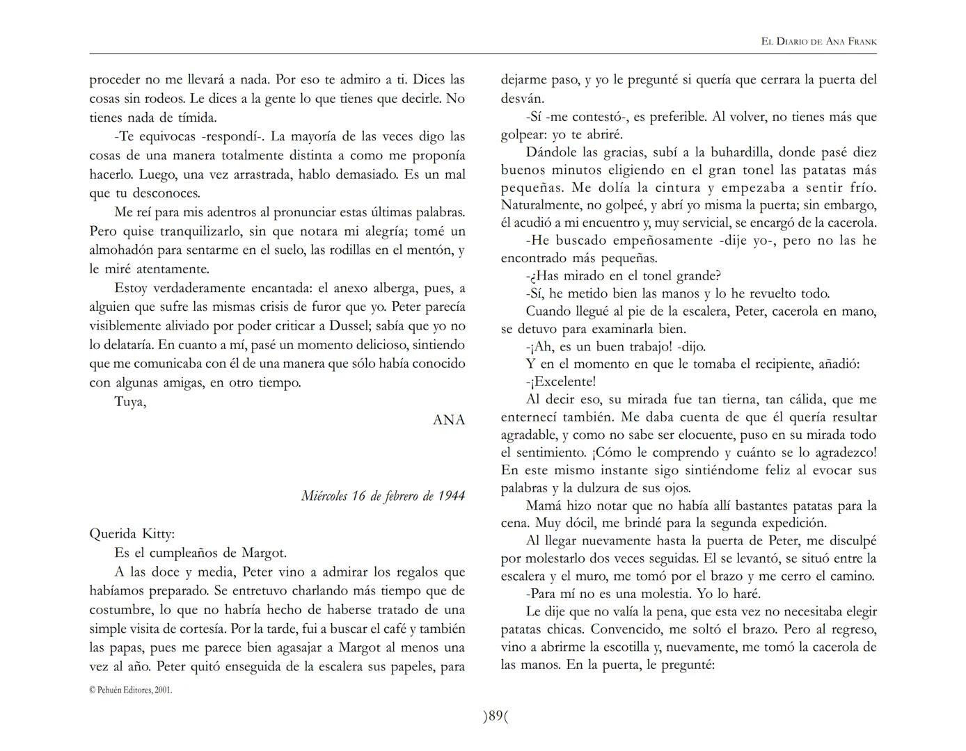 El Diario de
Ana Frank EL DIARIO DE ANA FRANK
NOTA DEL TRADUCTOR
Función de mediar -de intermediar- entre dos mundos, entre
dos universos li