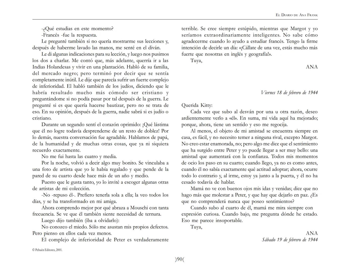 El Diario de
Ana Frank EL DIARIO DE ANA FRANK
NOTA DEL TRADUCTOR
Función de mediar -de intermediar- entre dos mundos, entre
dos universos li