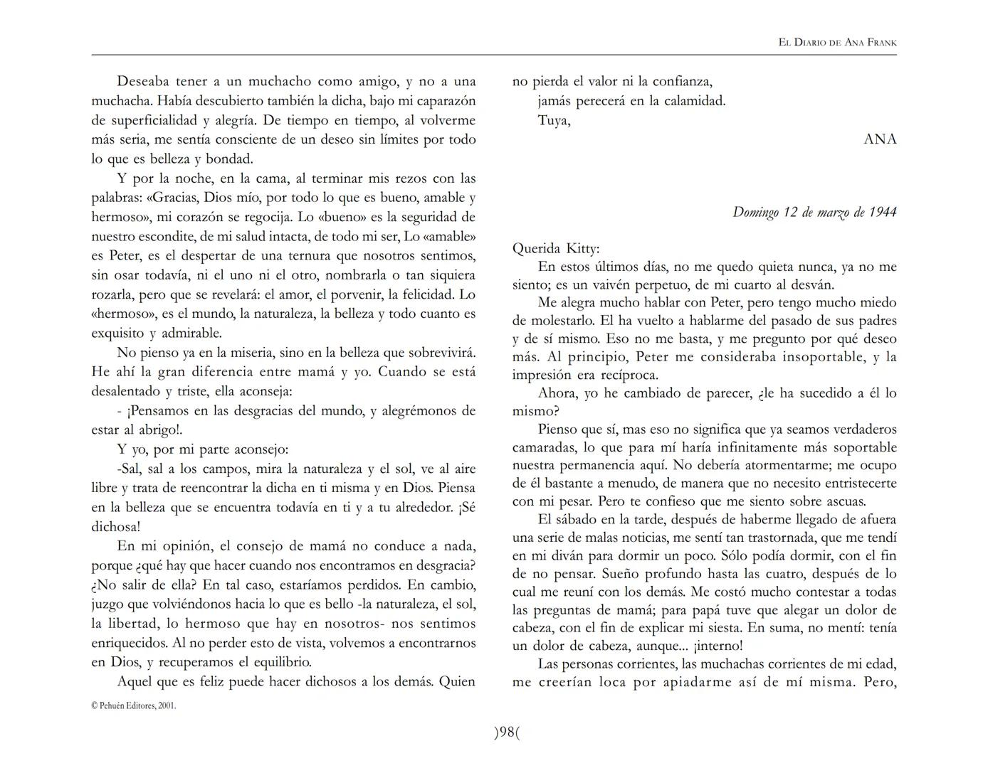 El Diario de
Ana Frank EL DIARIO DE ANA FRANK
NOTA DEL TRADUCTOR
Función de mediar -de intermediar- entre dos mundos, entre
dos universos li